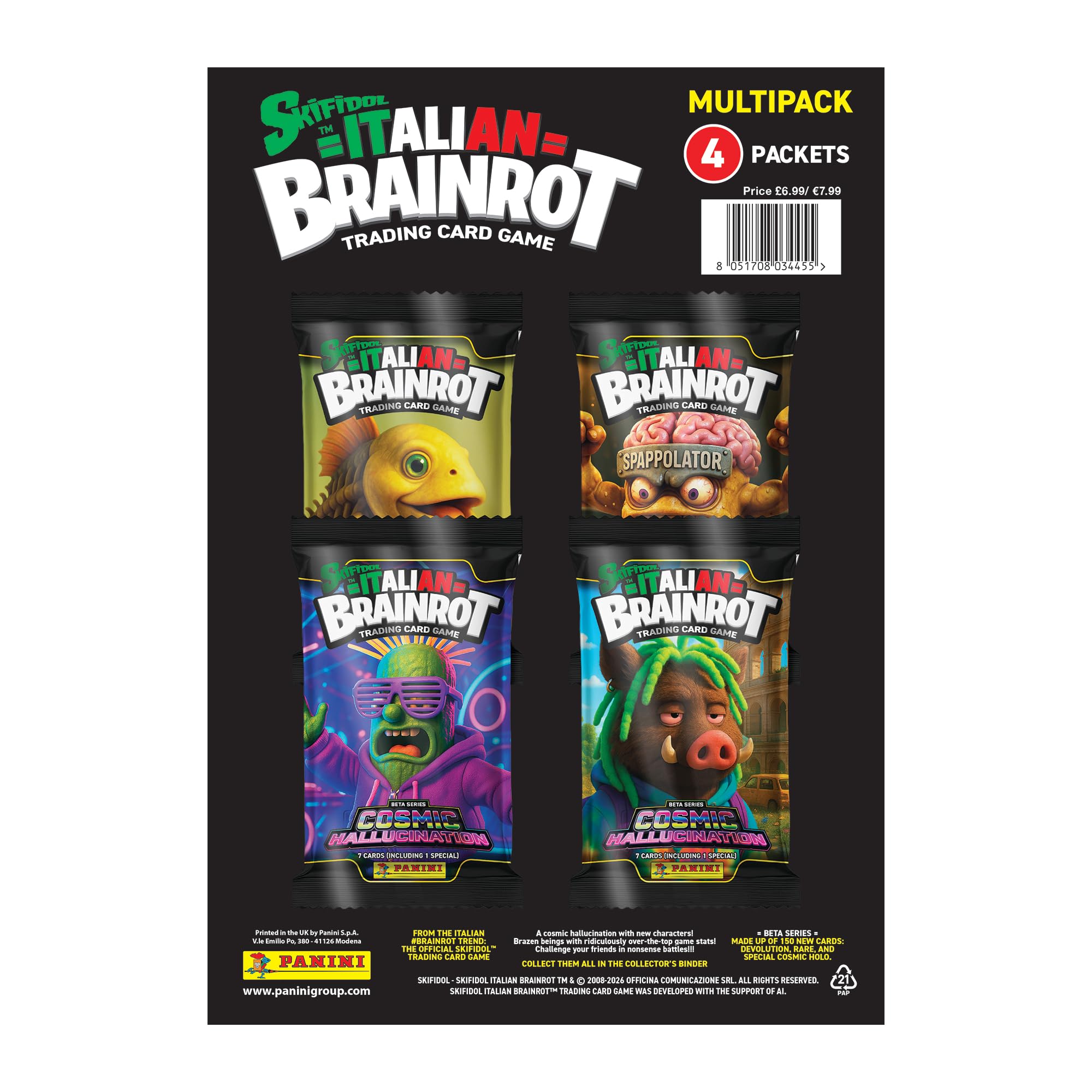 Panini Skifidol Italian Brainrot Cosmic Hallucination Trading Card Collection Multipack