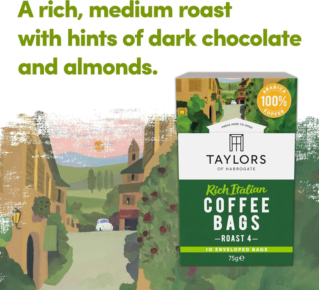 Taylors of Harrogate Rich Italian Coffee Bags (30 Enveloped Bags)