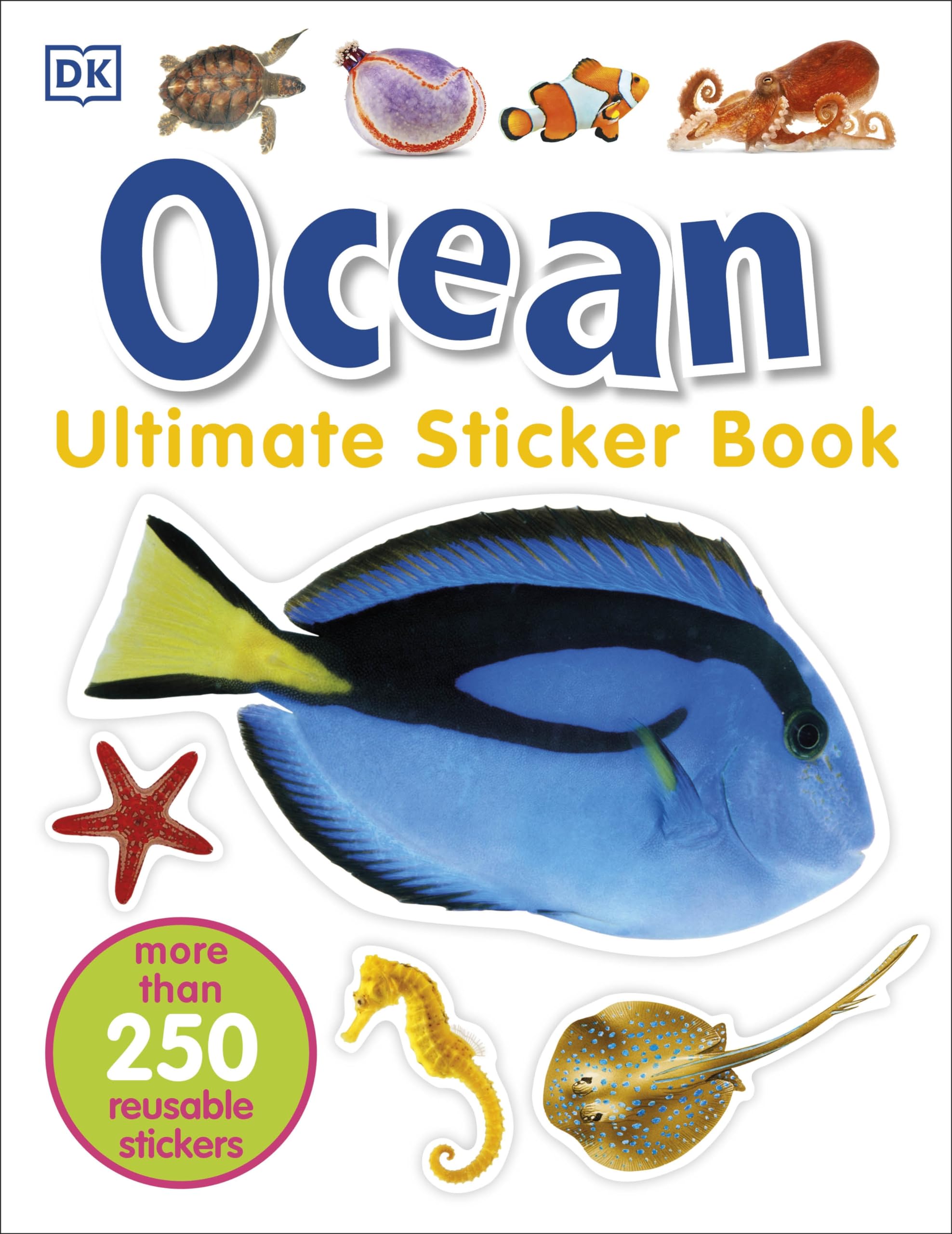 DK Ocean Ultimate Sticker Book - 250 Reusable Stickers | Ages 3-6 | Paperback 1