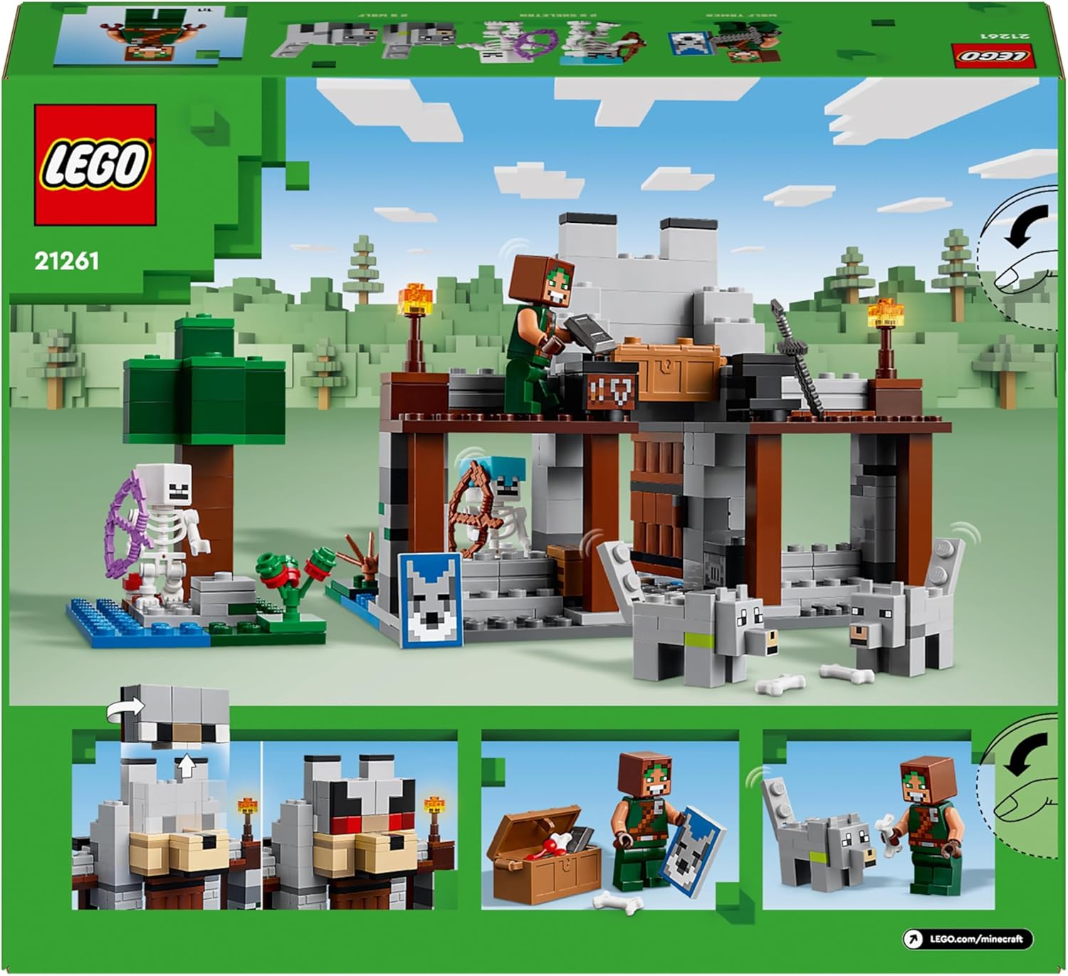 LEGO Minecraft The Wolf Stronghold Fortress Set - Building Toy for Ages 8+ 11