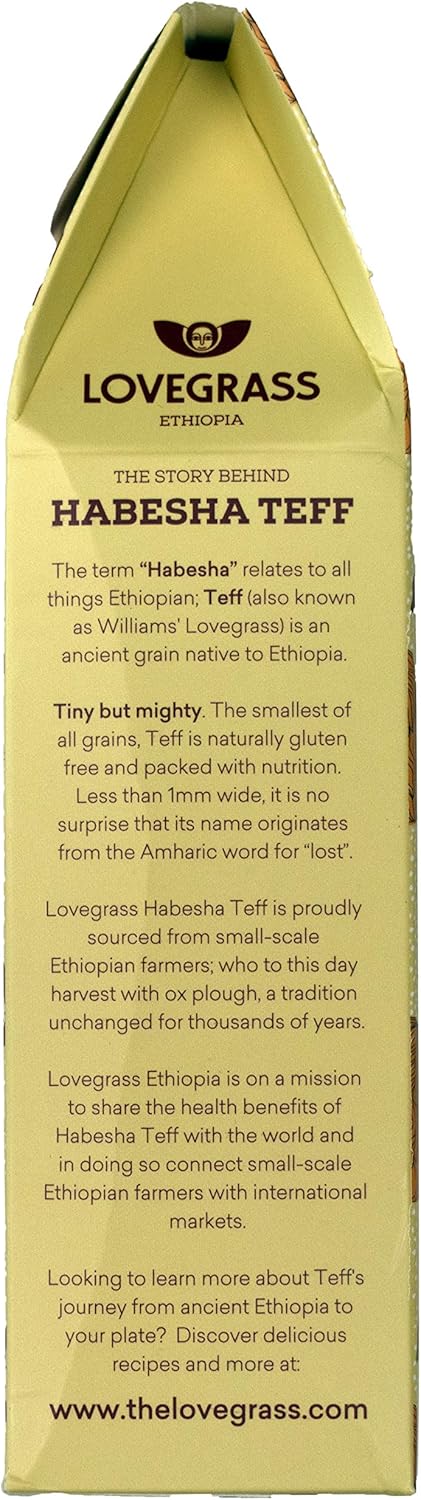 Lovegrass Habesha Brown Teff Flour - 500g - Gluten Free, Vegan, Whole Grain