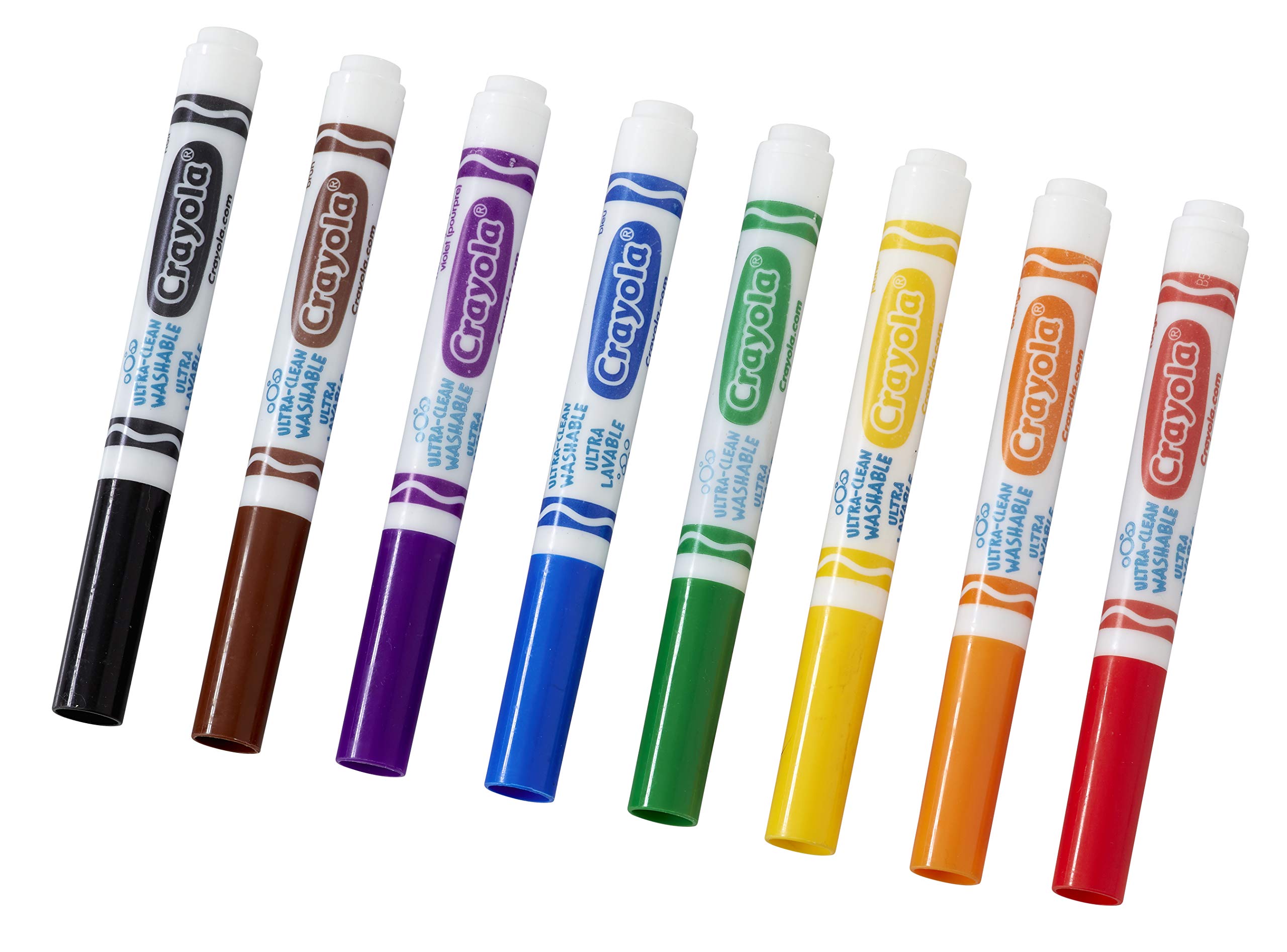 CRAYOLA Ultra-Clean Washable Markers Assorted 8 Count Broad Line Felt Tip 3