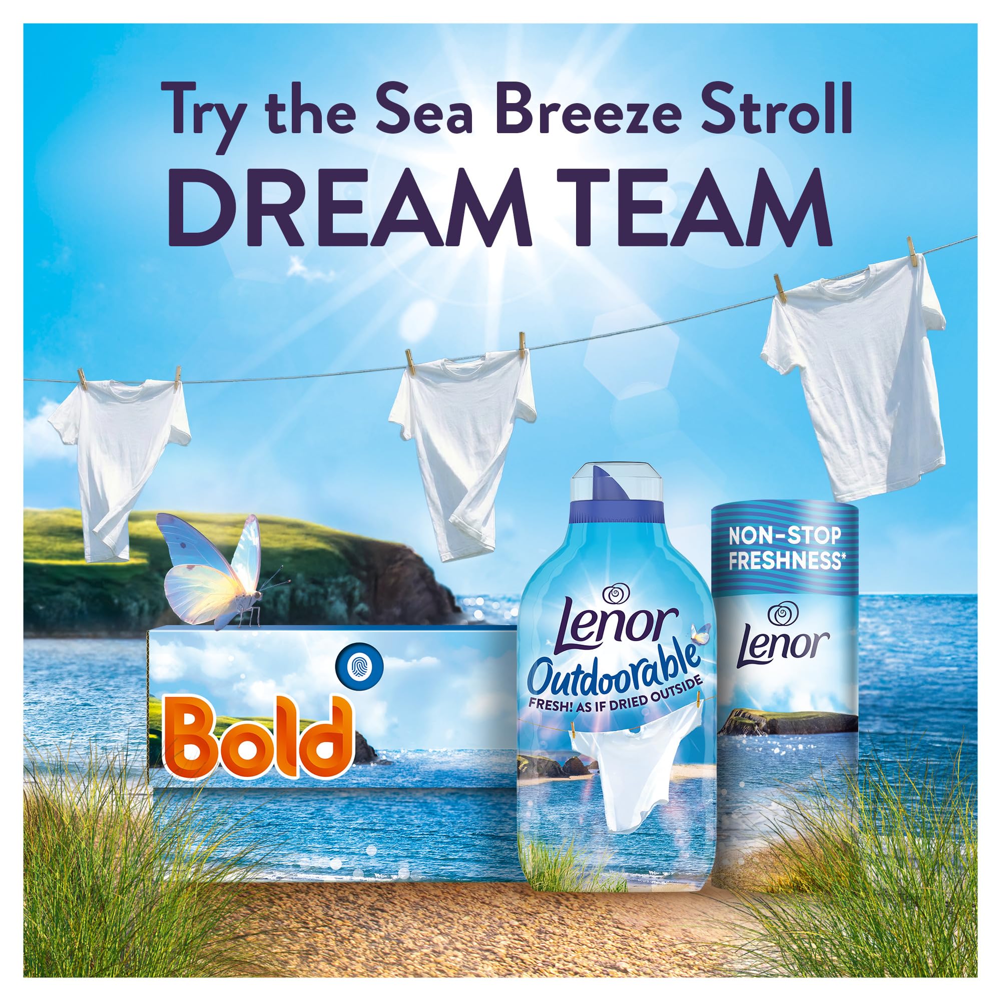 Lenor Outdoorable Liquid Fabric Softener Seabreeze Stroll - 105 Washes, 1.47L 3