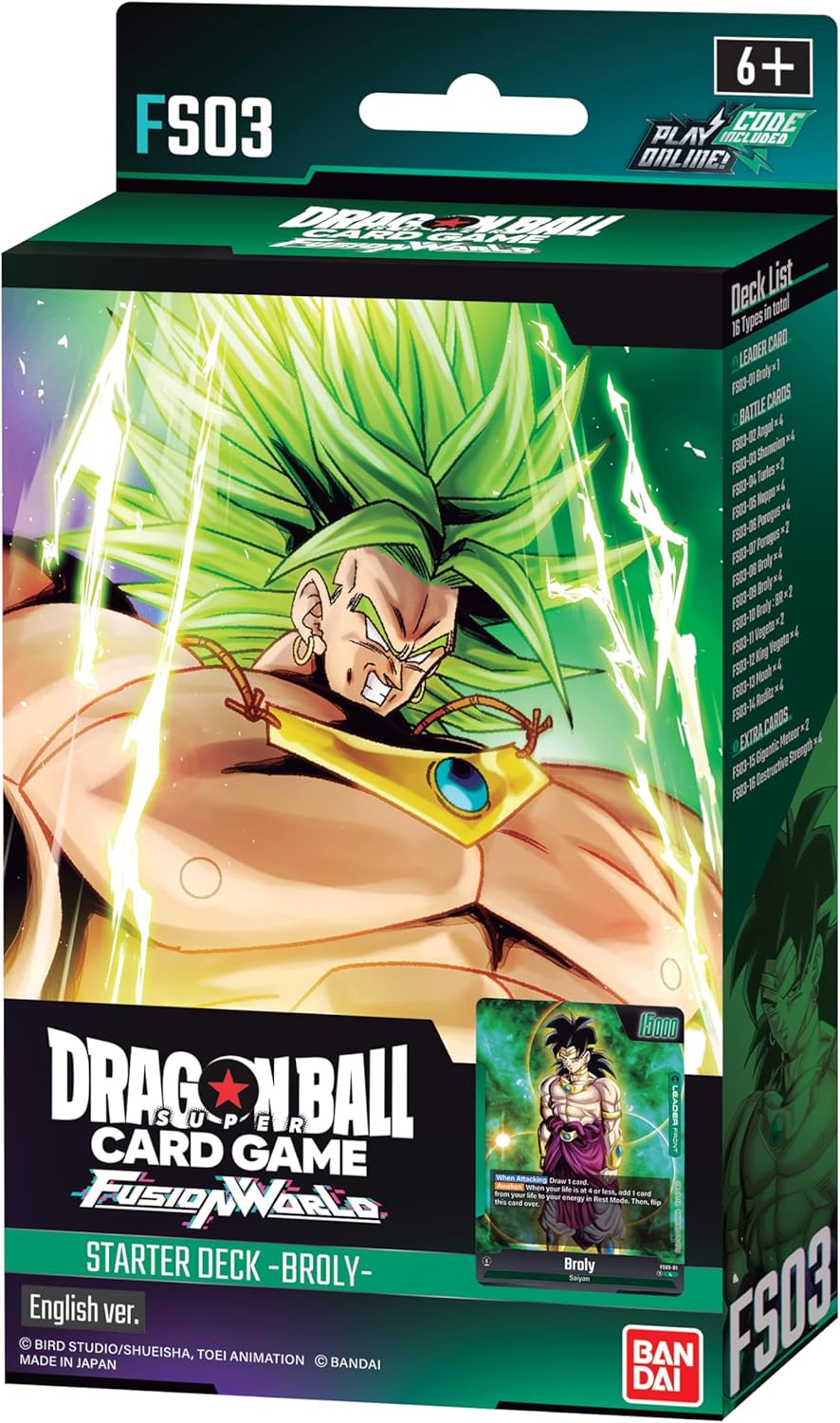 Bandai Dragon Ball Super CG: Fusion World FS03 Starter Deck - Broly Trading Card Game 1