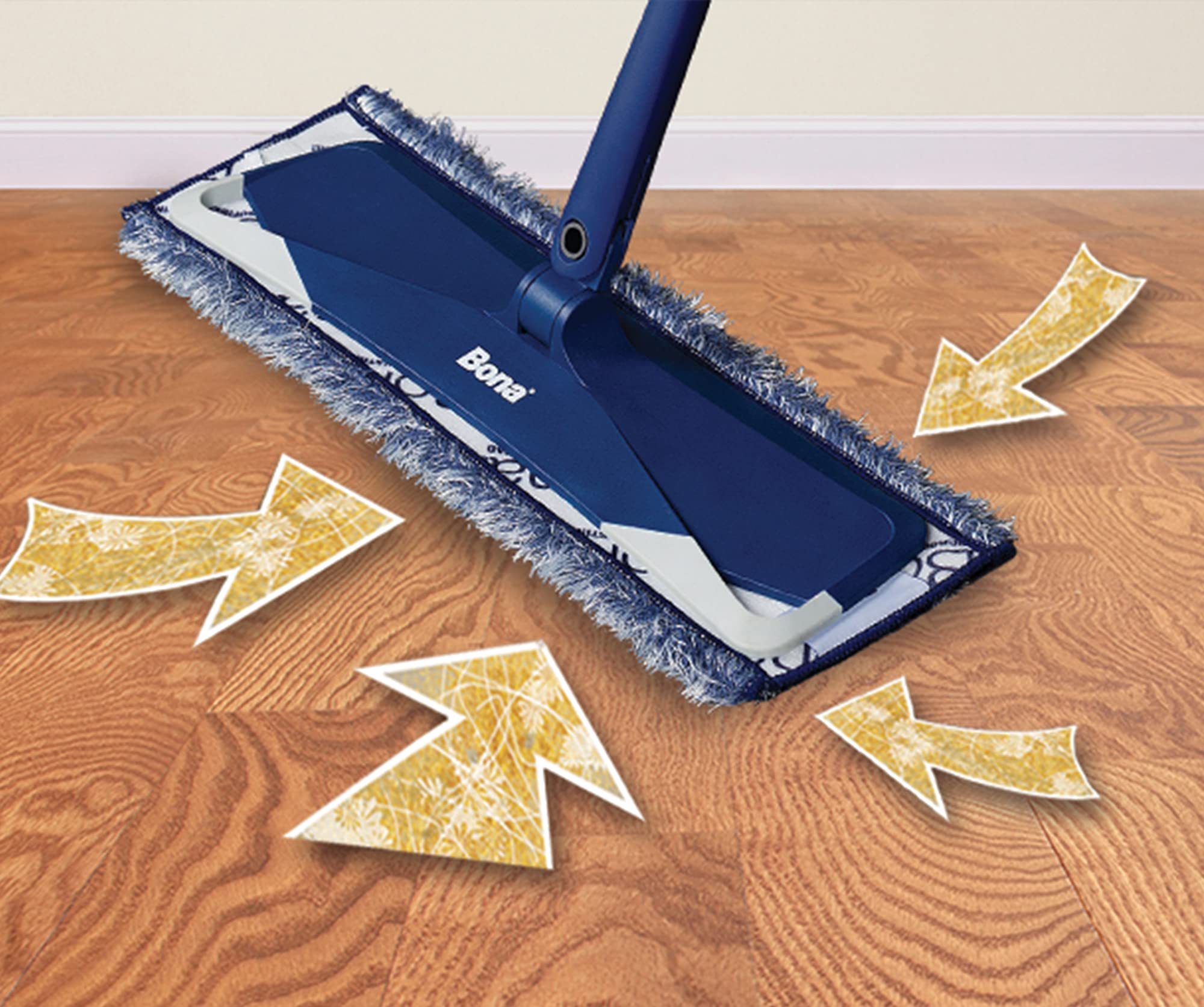 Bona Microfiber Dusting Pad - Electrostatic Action Traps Dust & Pet Hair | Machine Washable | Attaches to Bona Mops 2