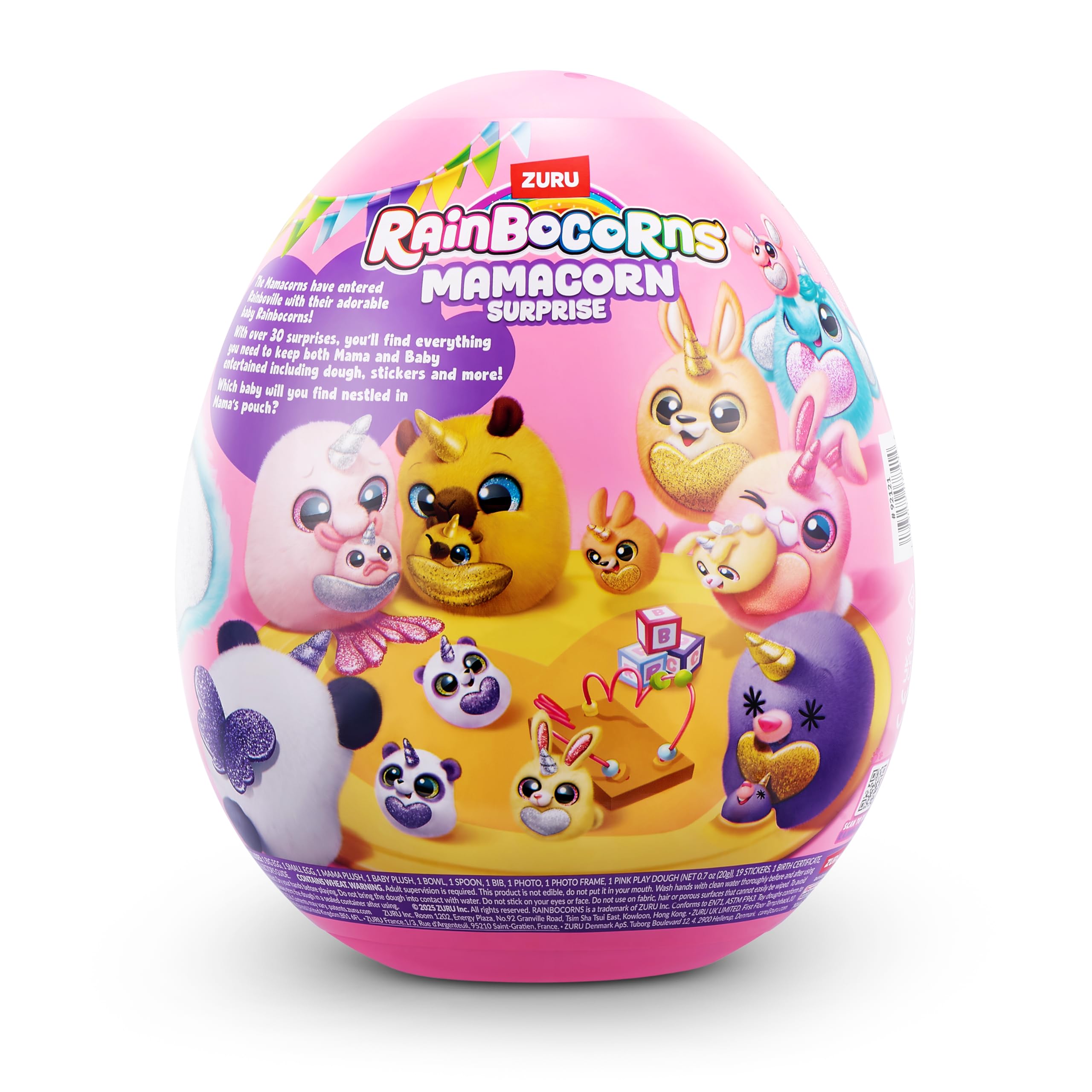 Rainbocorns Mamacorn Surprise by ZURU - Collectible Plush Toy with 30+ Surprises for Girls 3+ 4