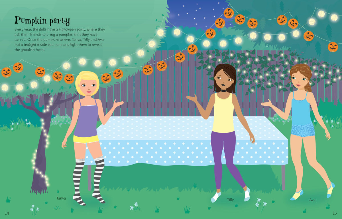 Usborne Sticker Dolly Dressing Halloween - Ages 5-7 | 44 Pages | English