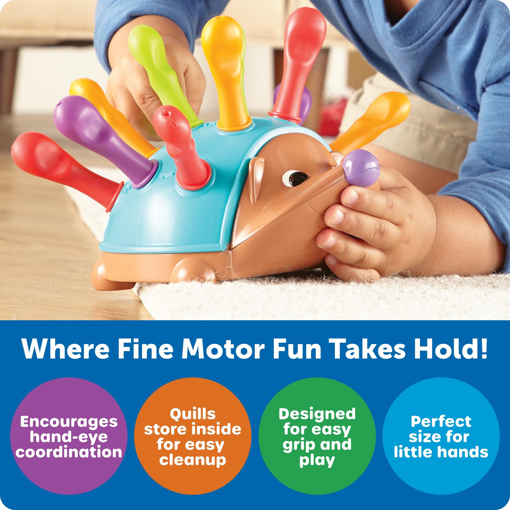 Learning Resources Spike the Fine Motor Hedgehog - Educational Peg Play Toy for Toddlers 18m+ 10