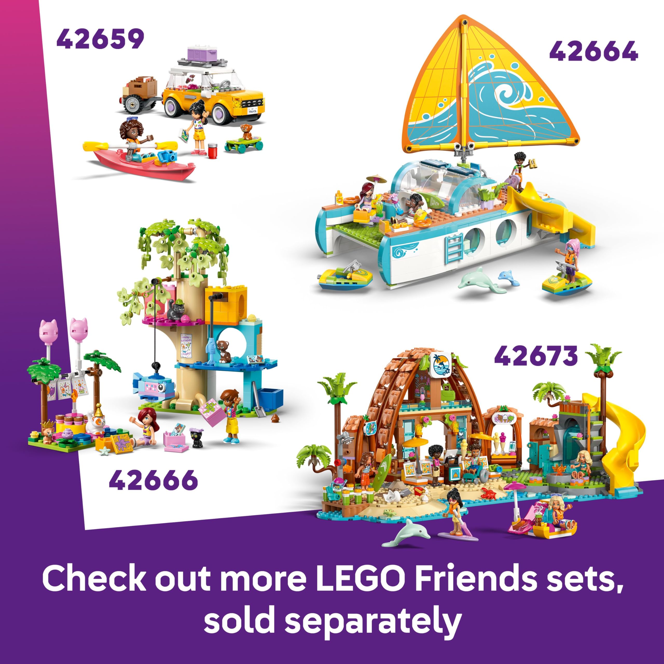 LEGO Friends Costume Party with Unicorn & Fairy Playset | 4 Mini Dolls, 2 Animal Figures | Ages 6+ 7