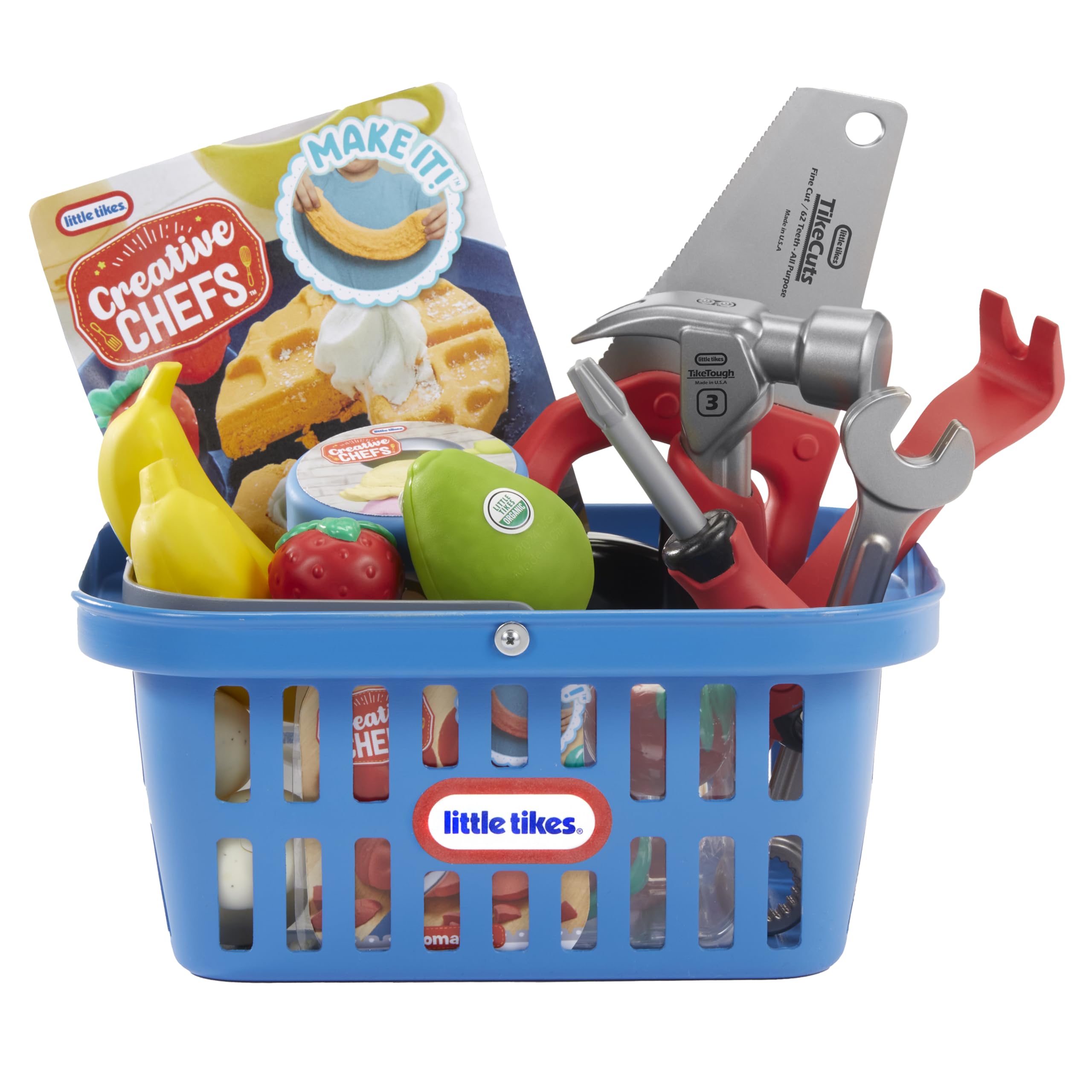 Little Tikes Creative Chefs Shopping Basket - Pretend Play Grocery Basket for Kids 2