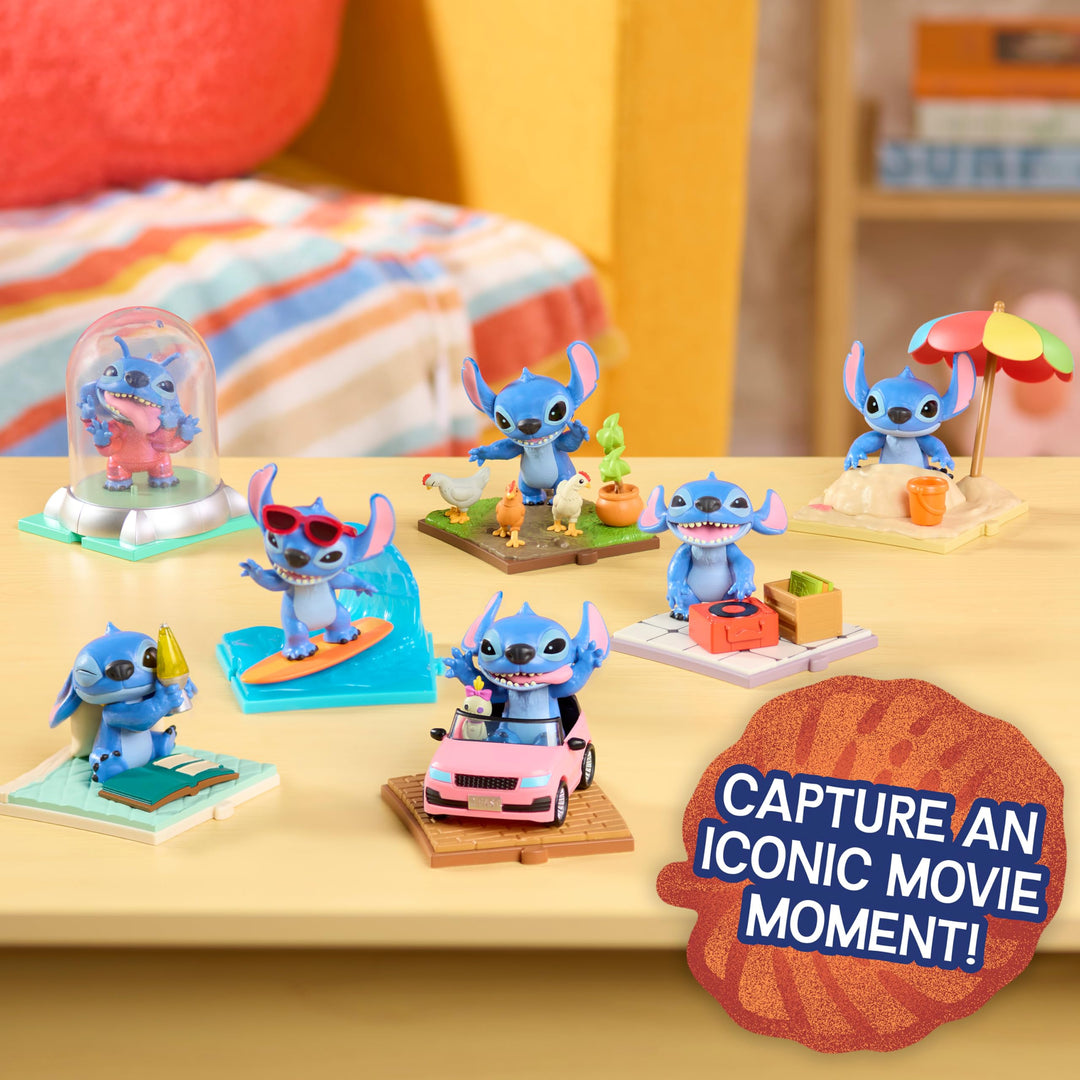Just Play Disney Stitch Live-Action Movie Time 7.6 cm Collectible Figure - Blind Box Toy with Accessories, Ages 3+