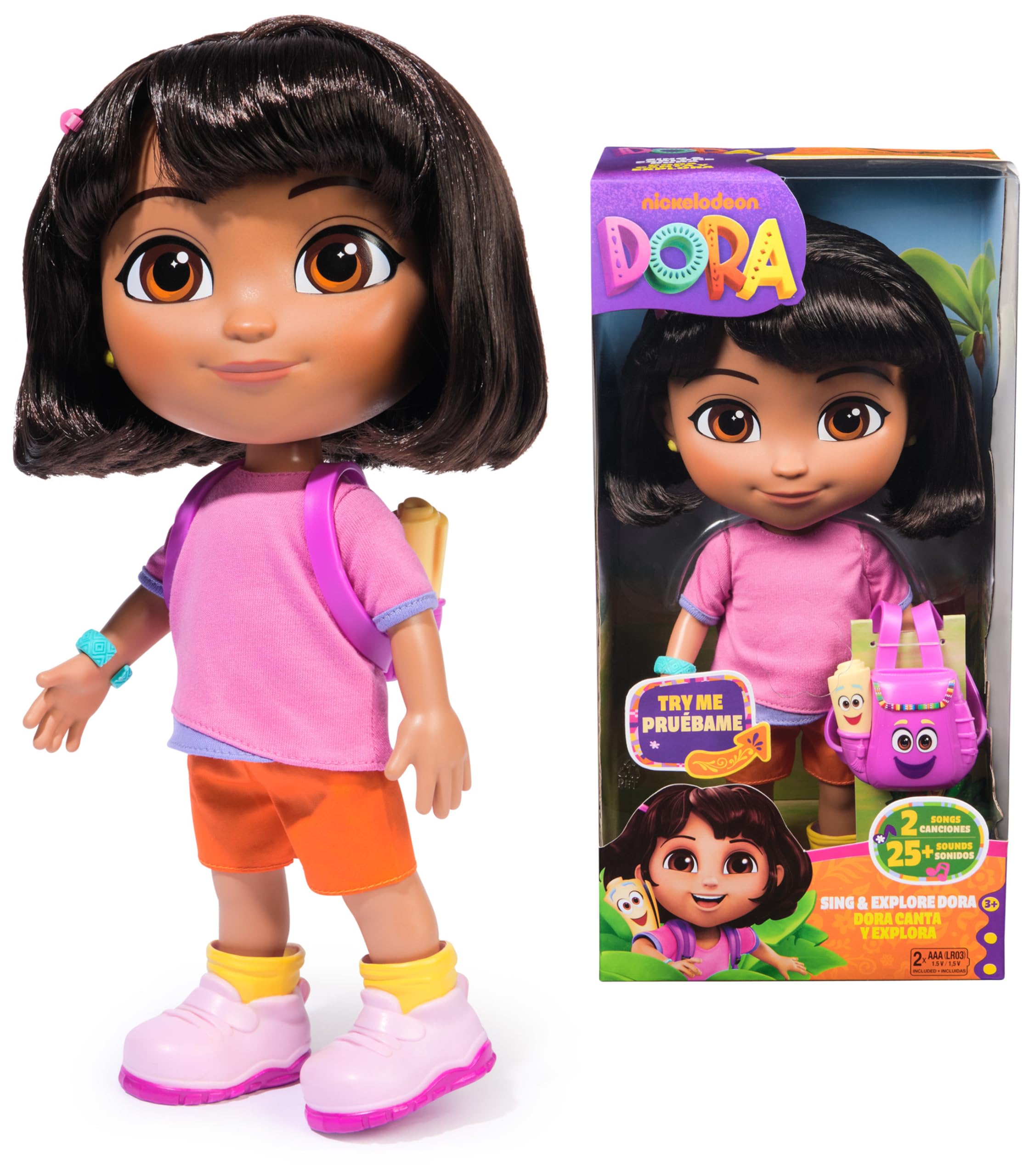 Sing & Explore Dora Doll - Interactive Musical Doll with Bilingual Phrases & Accessories 1
