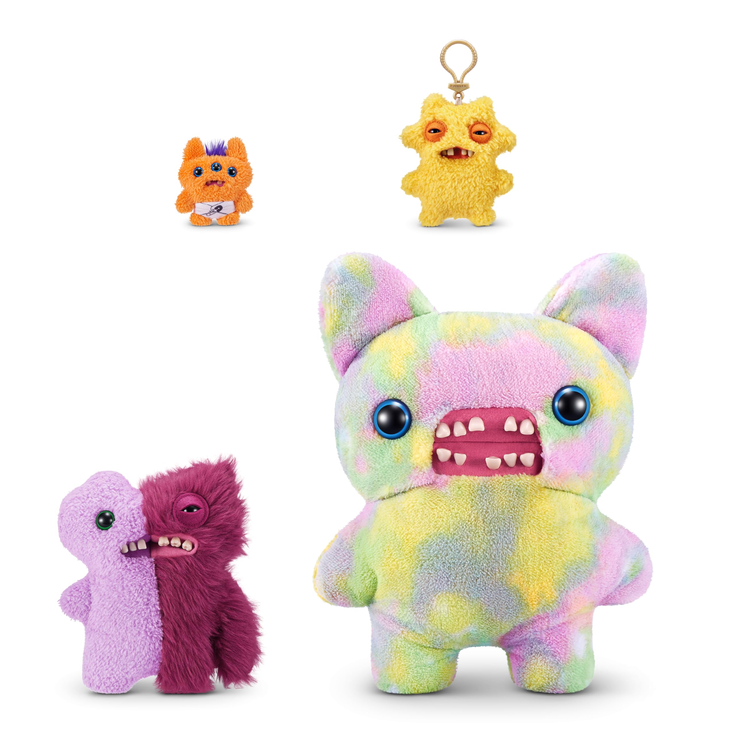 Fuggler Misfit Monsters 9-inch Series 1 - Gaptooth Weirdo Lilac & Red Plush Toy by ZURU 5