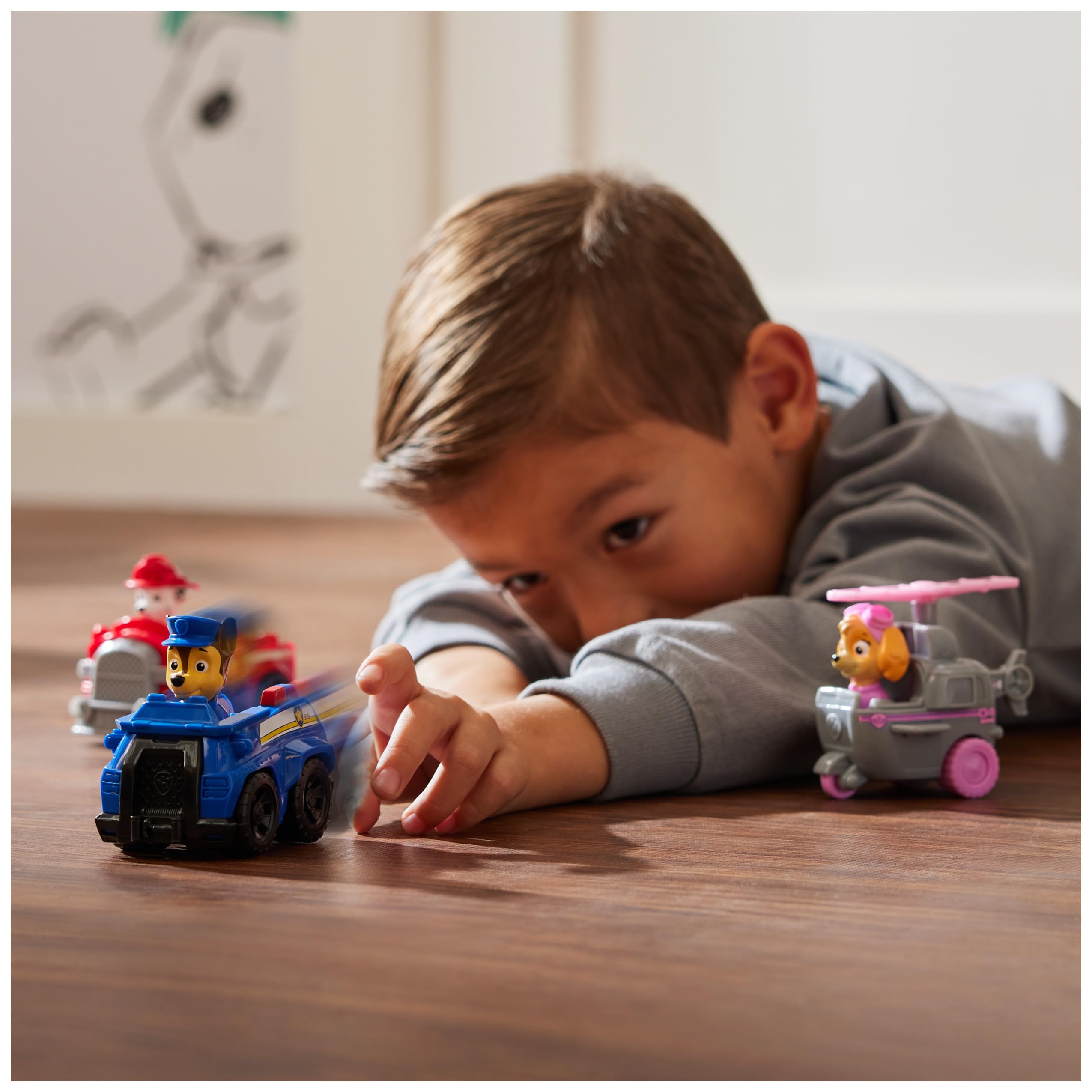 Paw Patrol Deluxe Rescue Racers Triple Pack - Pull Back Action | Ages 3+ 6