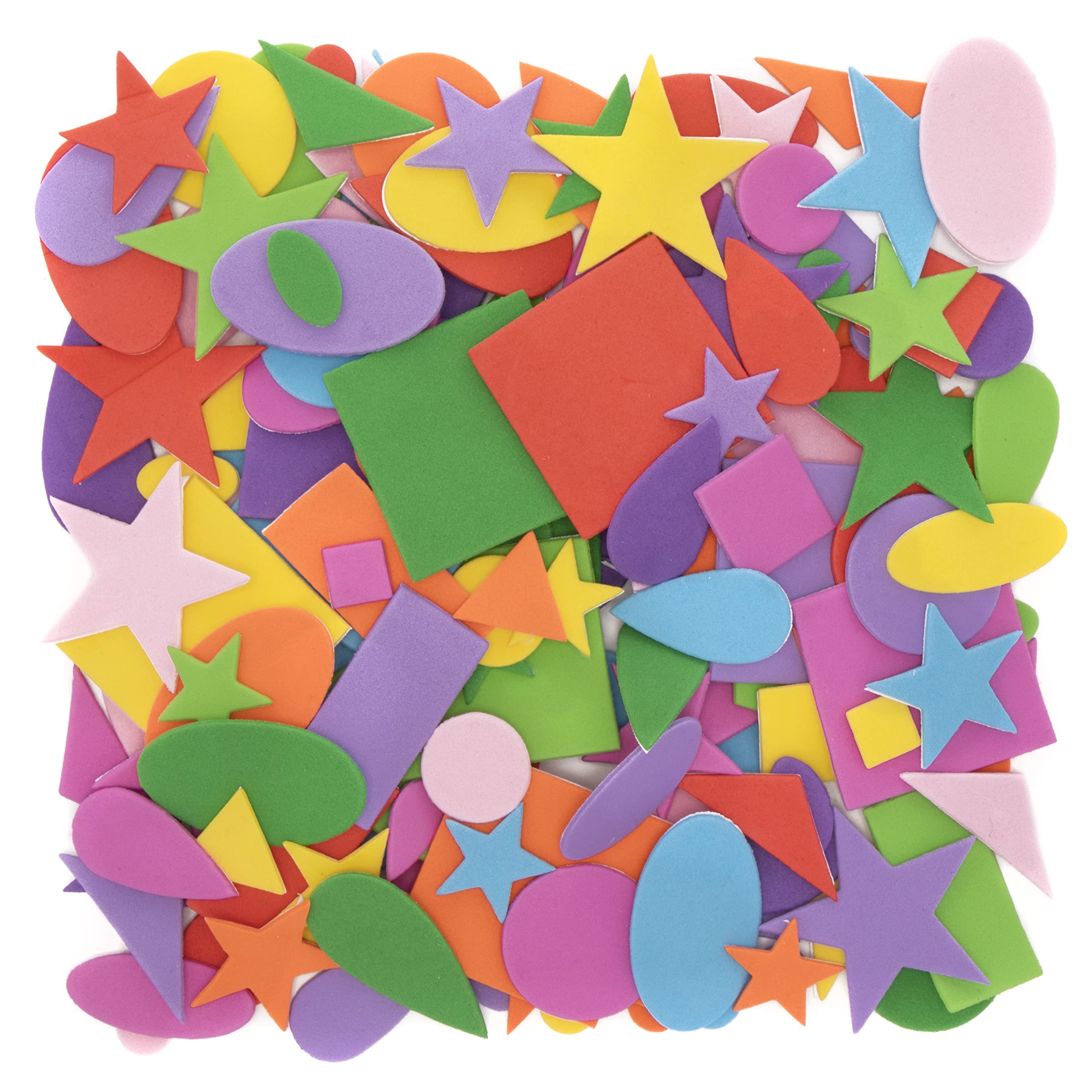 Baker Ross EK2352 Self-Adhesive Foam Shapes - 180 Pack, Assorted Colors & Shapes (1cm-5cm) 2