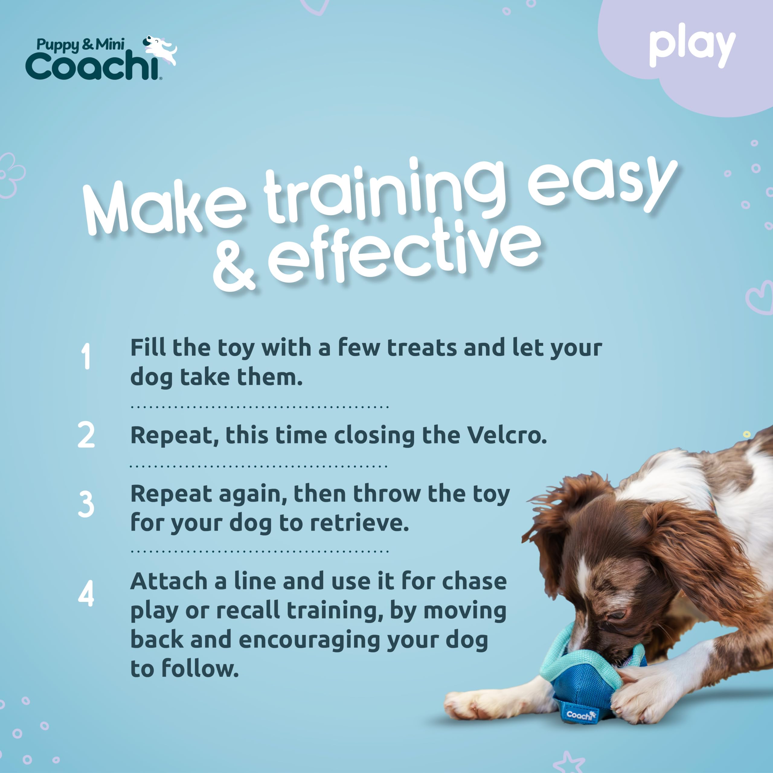 Coachi Puppy & Mini Chase & Treat Ball - Lightweight Fetch Toy for Small Dogs | Teal & Mint 5