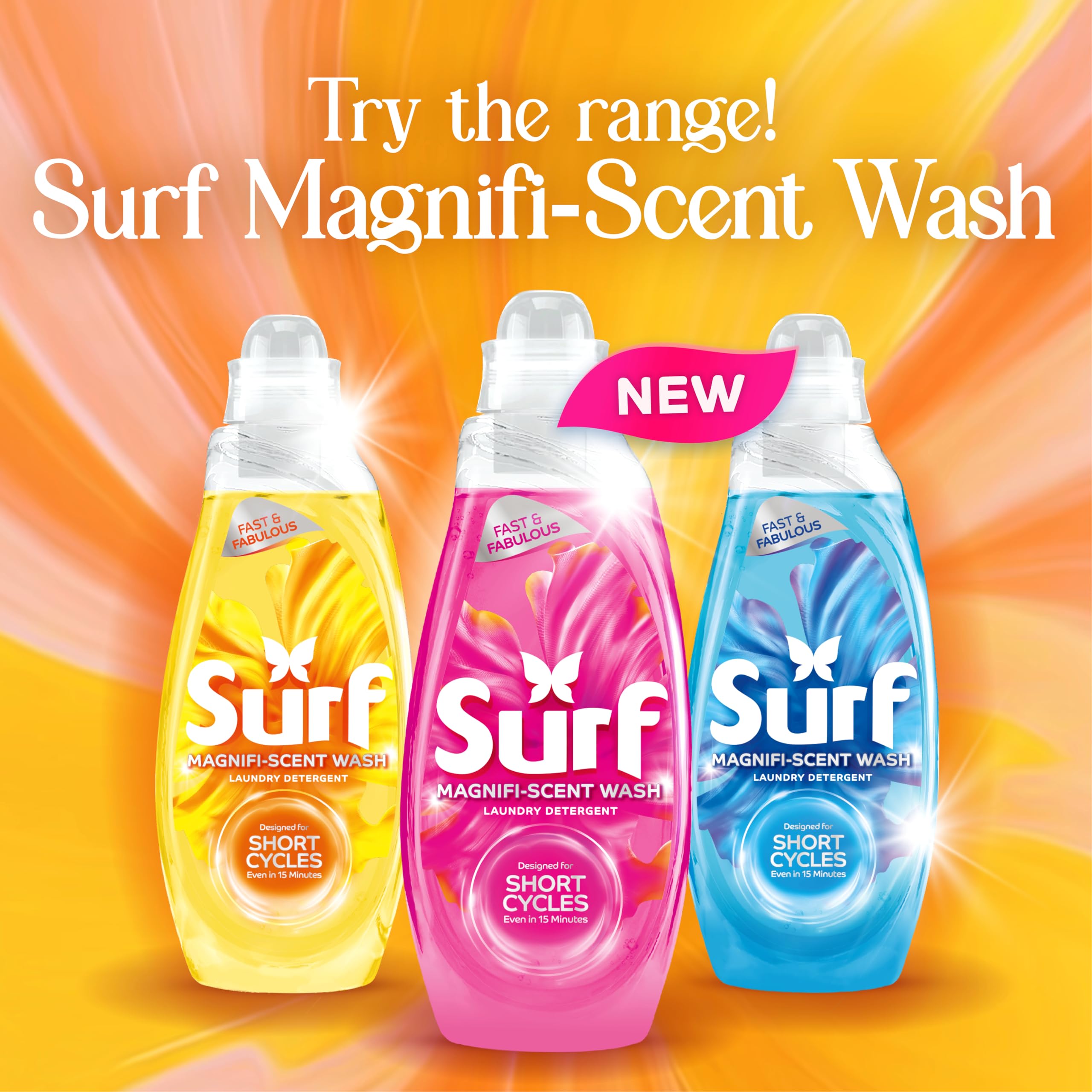 Surf Magnifi-Scent Wash Sunshine Blossom Laundry Liquid for Short Cycles | 1.08 L 6