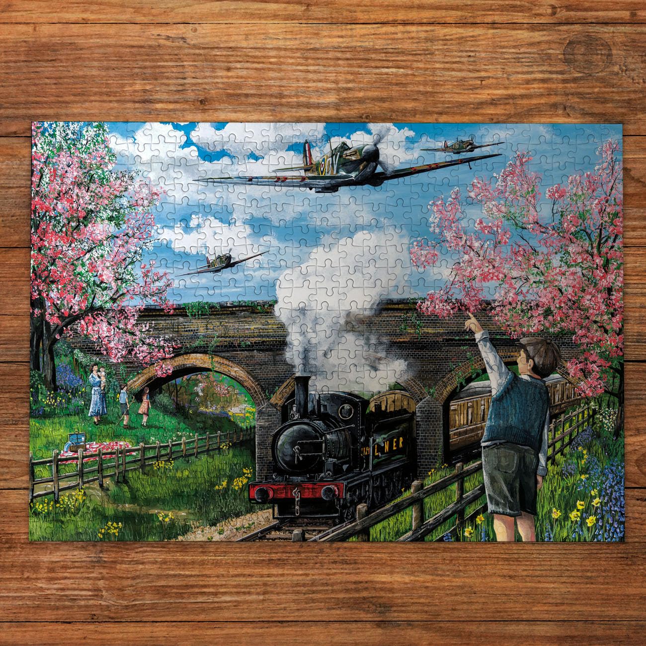 Gibsons Spitfire Surprise - 250 XL Piece Jigsaw Puzzle | Matthew Emeny Art | Ages 14+ 2