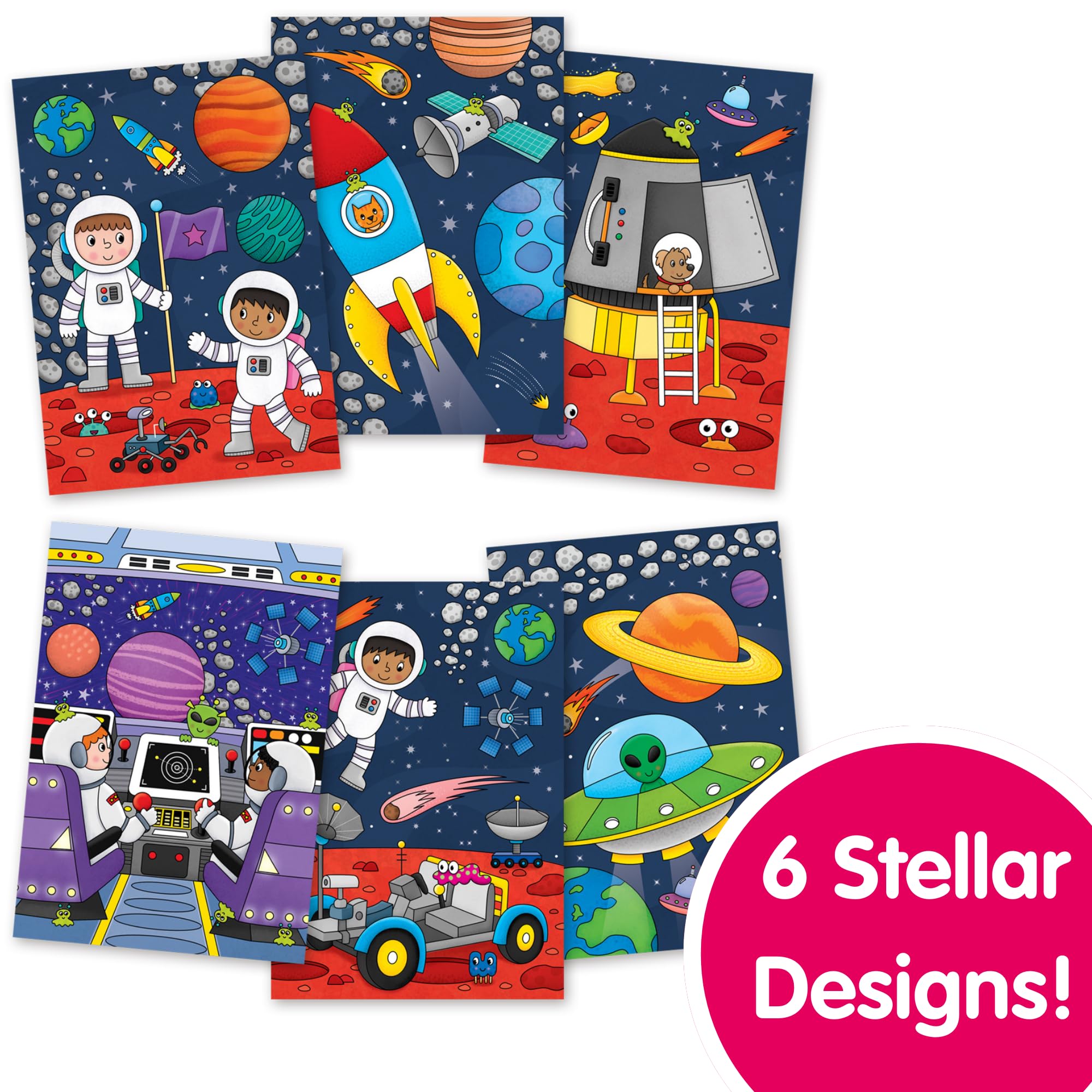 Galt Water Magic Space Reusable Colouring Book with Refillable Pen | Ages 3+ 2