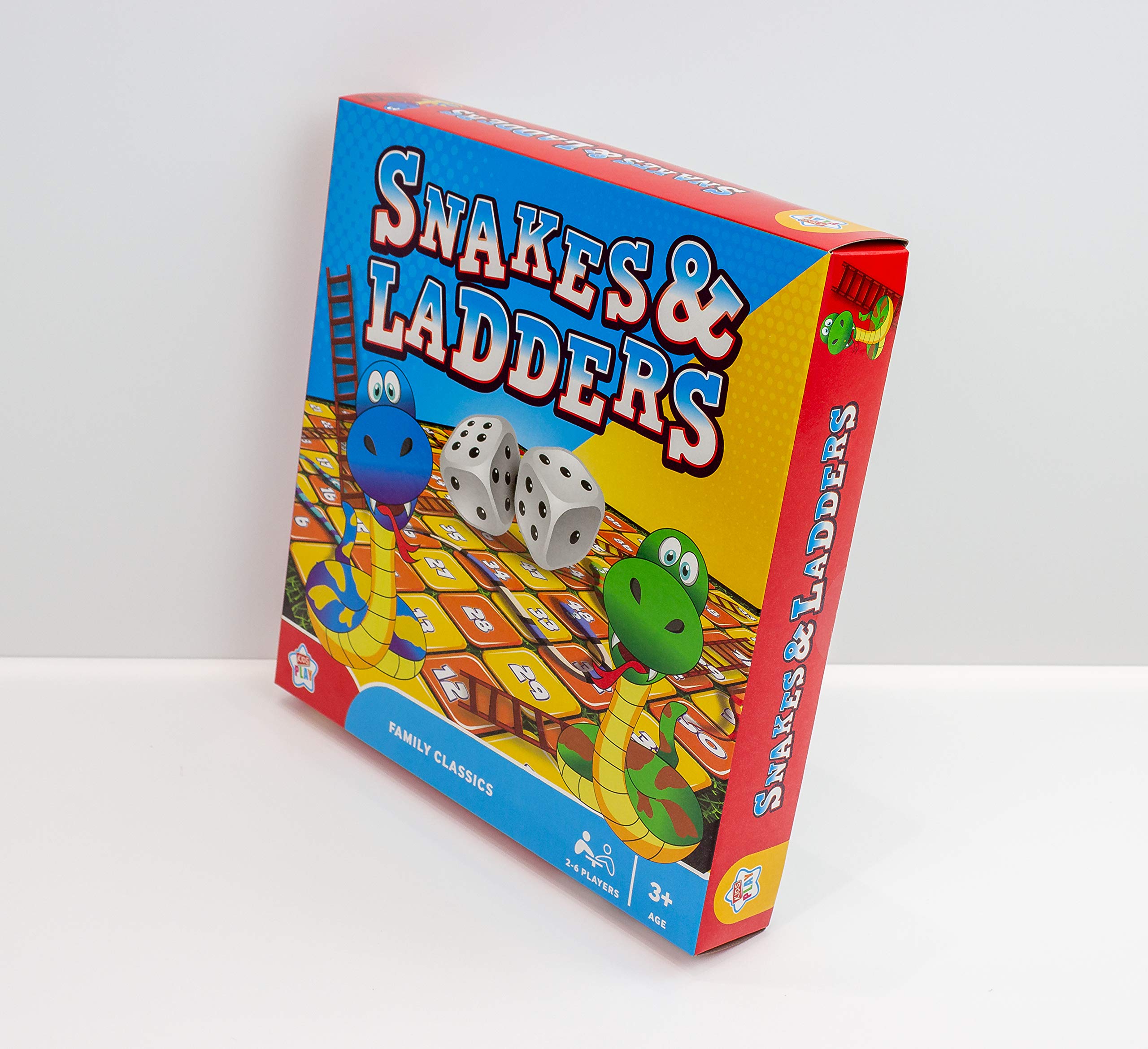Kids Play Snake & Ladders Board Game - Family Edition | 2-6 Players | Ages 3+ 3