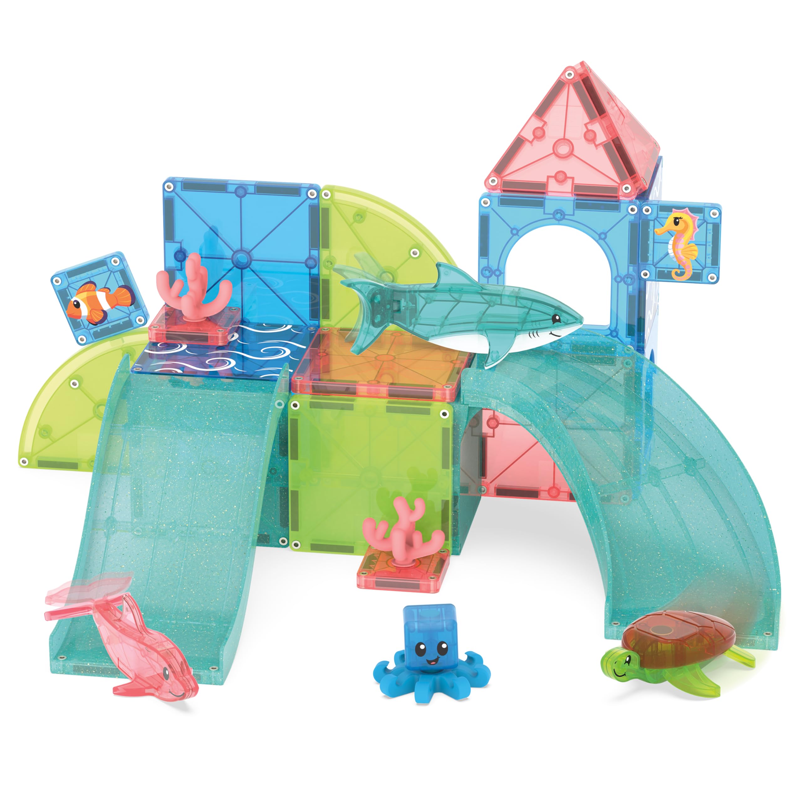 Magna-Tiles Coral Reef 25-Piece Magnetic Construction Set | Ages 3+ | Multicolored 4