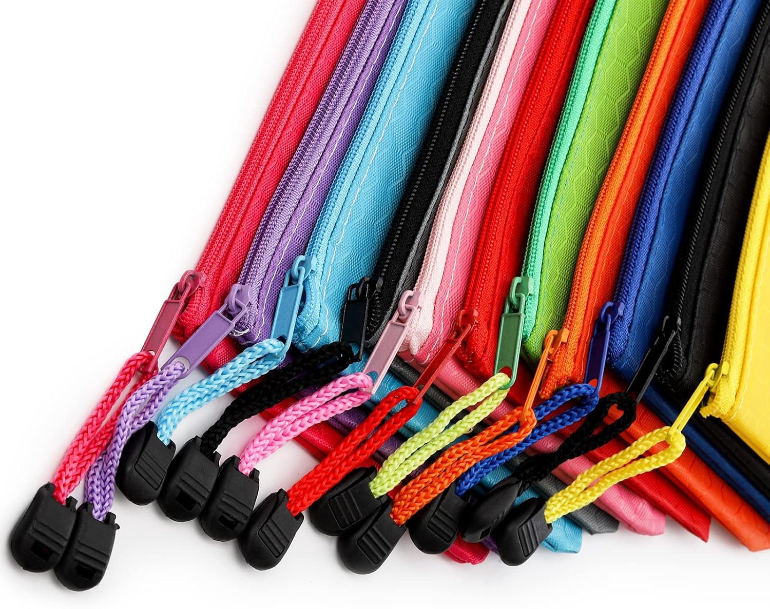 SOUJOY Zipper Pencil Pouches - 36 Pieces, Multicolor PVC, Waterproof | 22.8x12cm 4