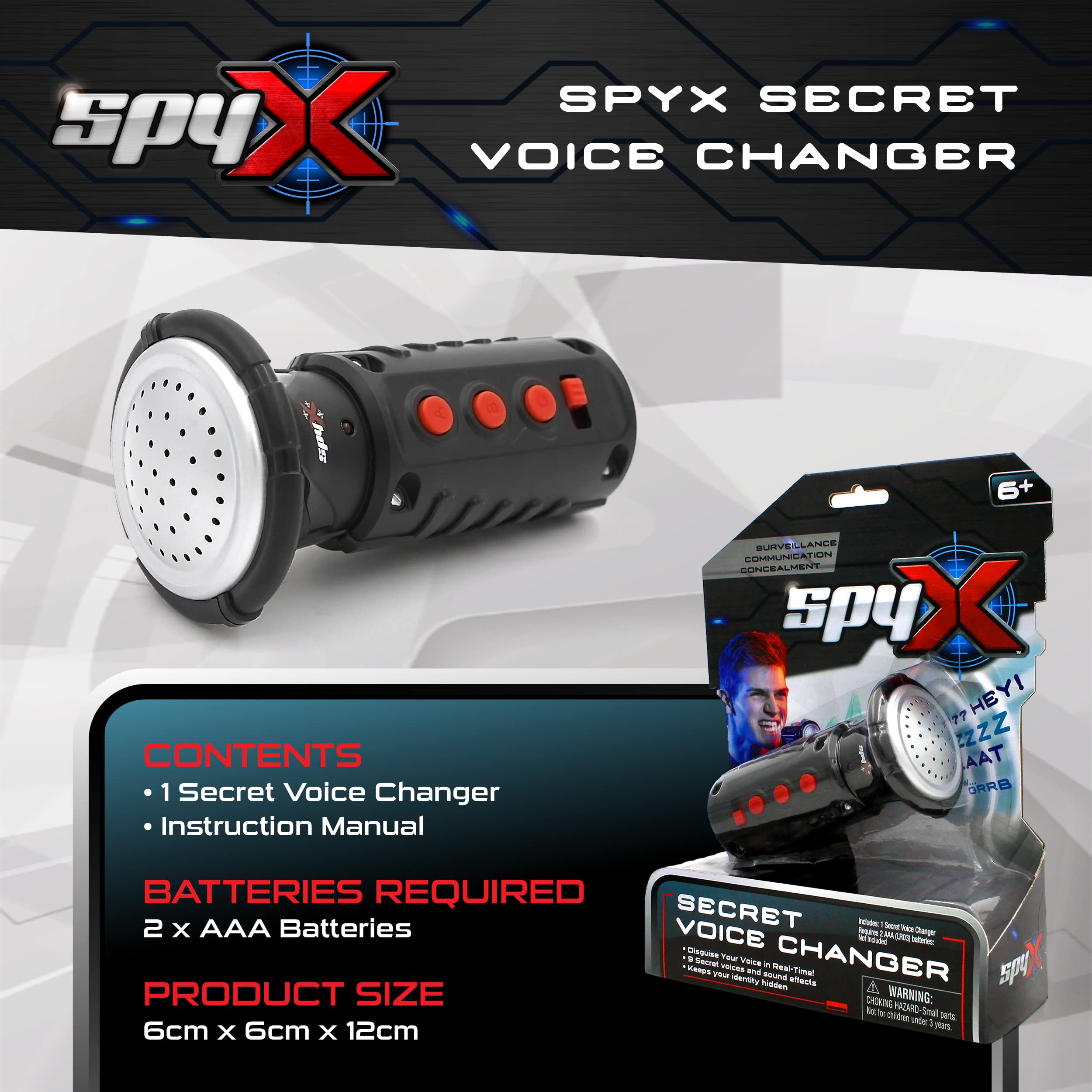 SpyX Secret Voice Changer for Kids - 9 Distortion Modes | Ages 6+ 4