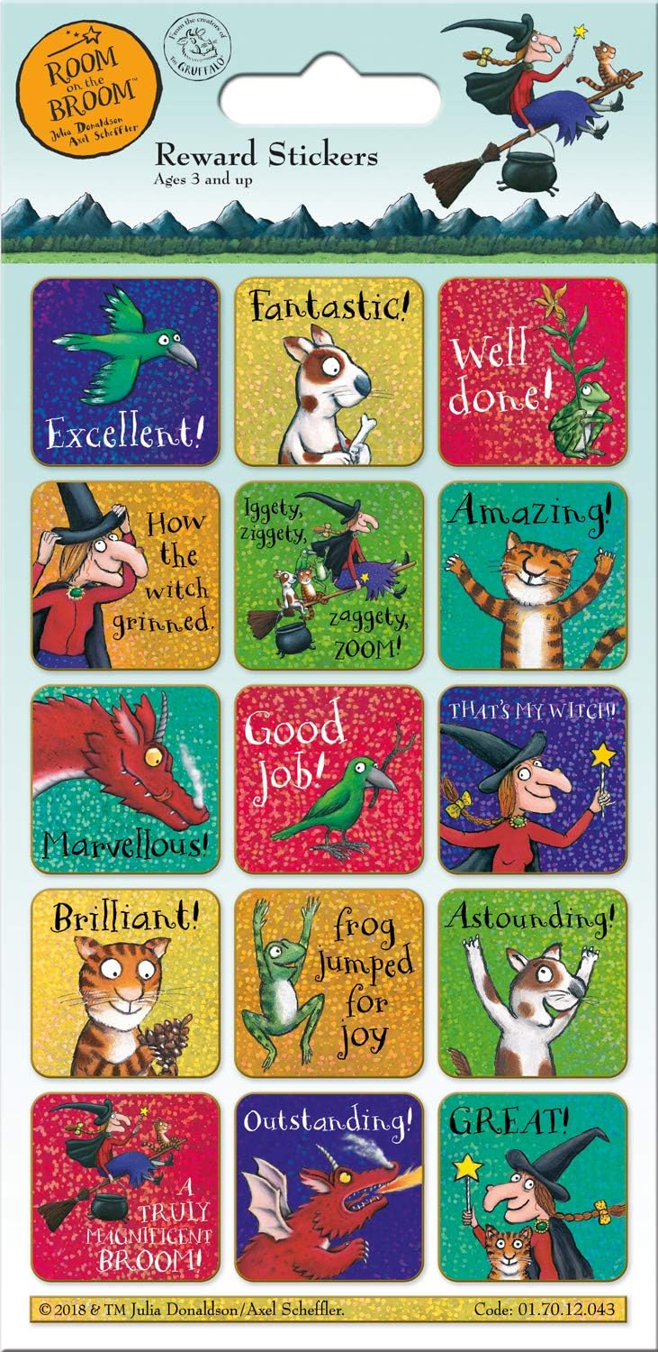 Paper Projects Room on the Broom - Sparkly Reusable Foil Reward Stickers 1