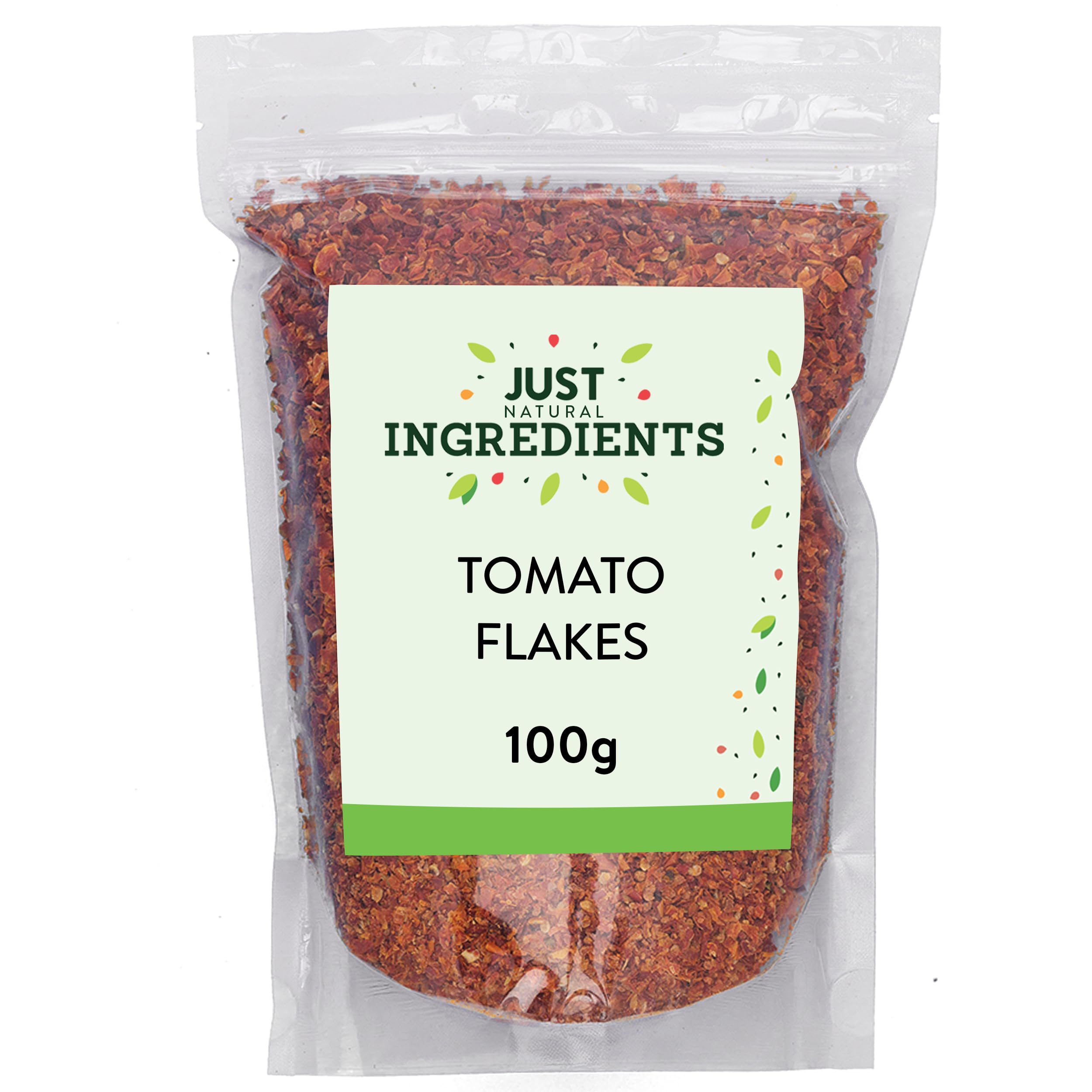 JustIngredients Tomato Flakes 100g - Organic Dried Tomatoes Flakes for Cooking 1