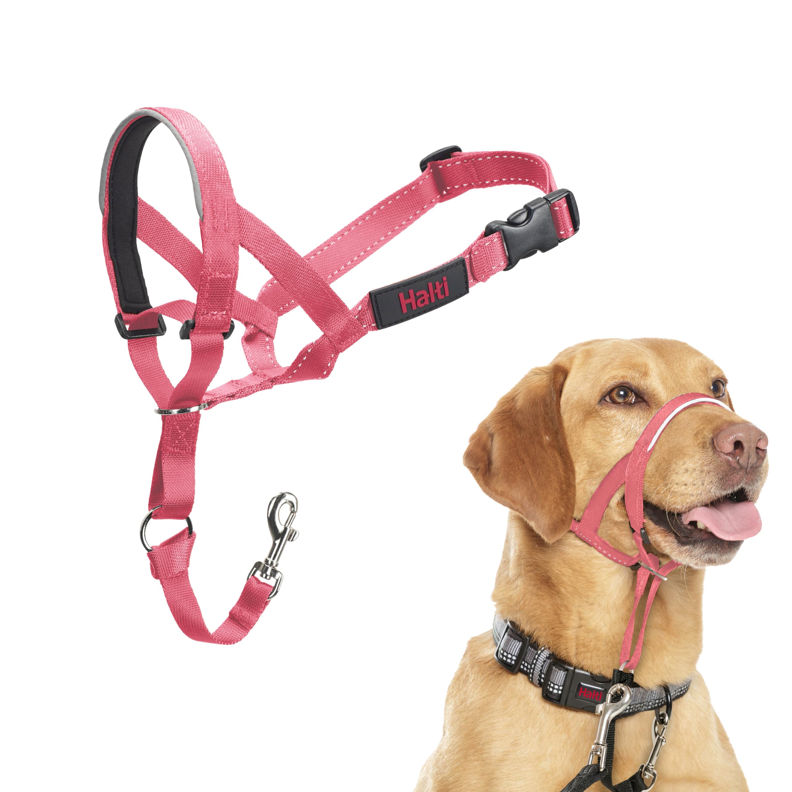 Halti Headcollar for Dogs - Stops Pulling | Size 3, Pink