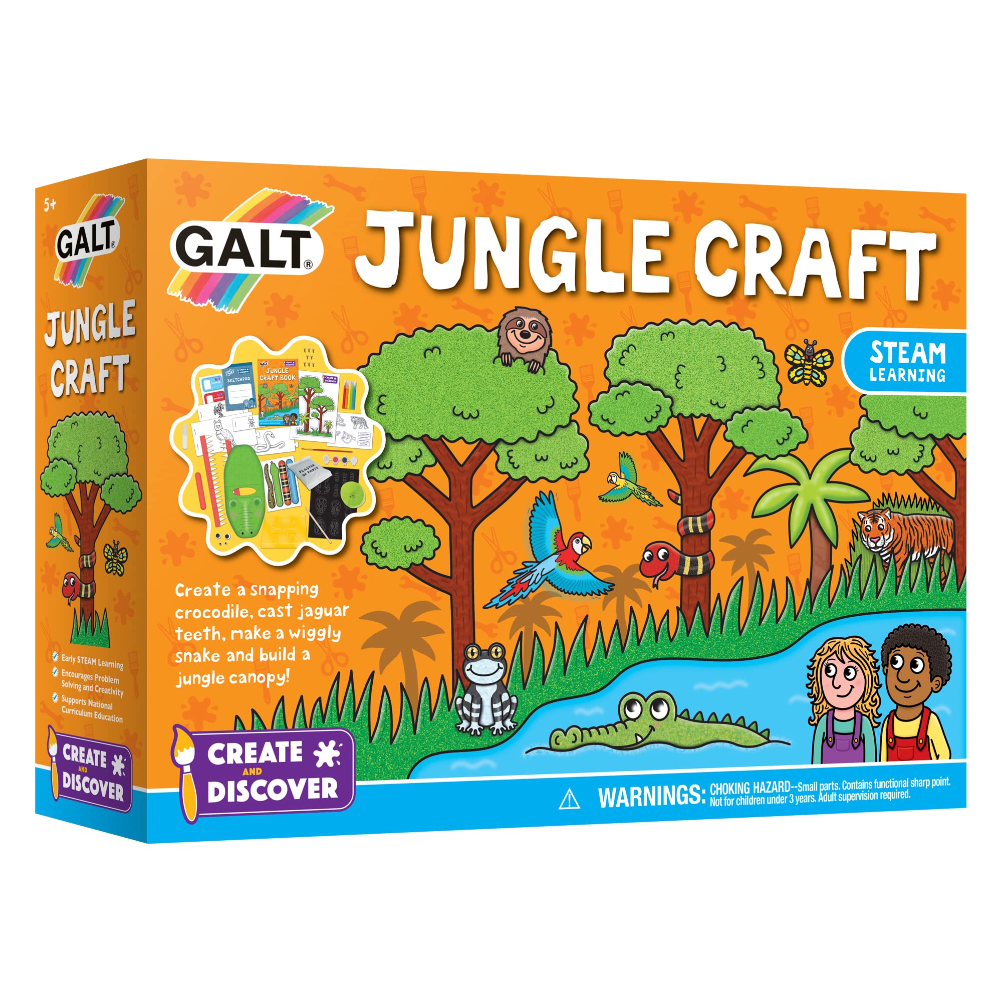 Galt Jungle Craft Kit - Ages 5+ | STEAM Learning | 8 Activities 1