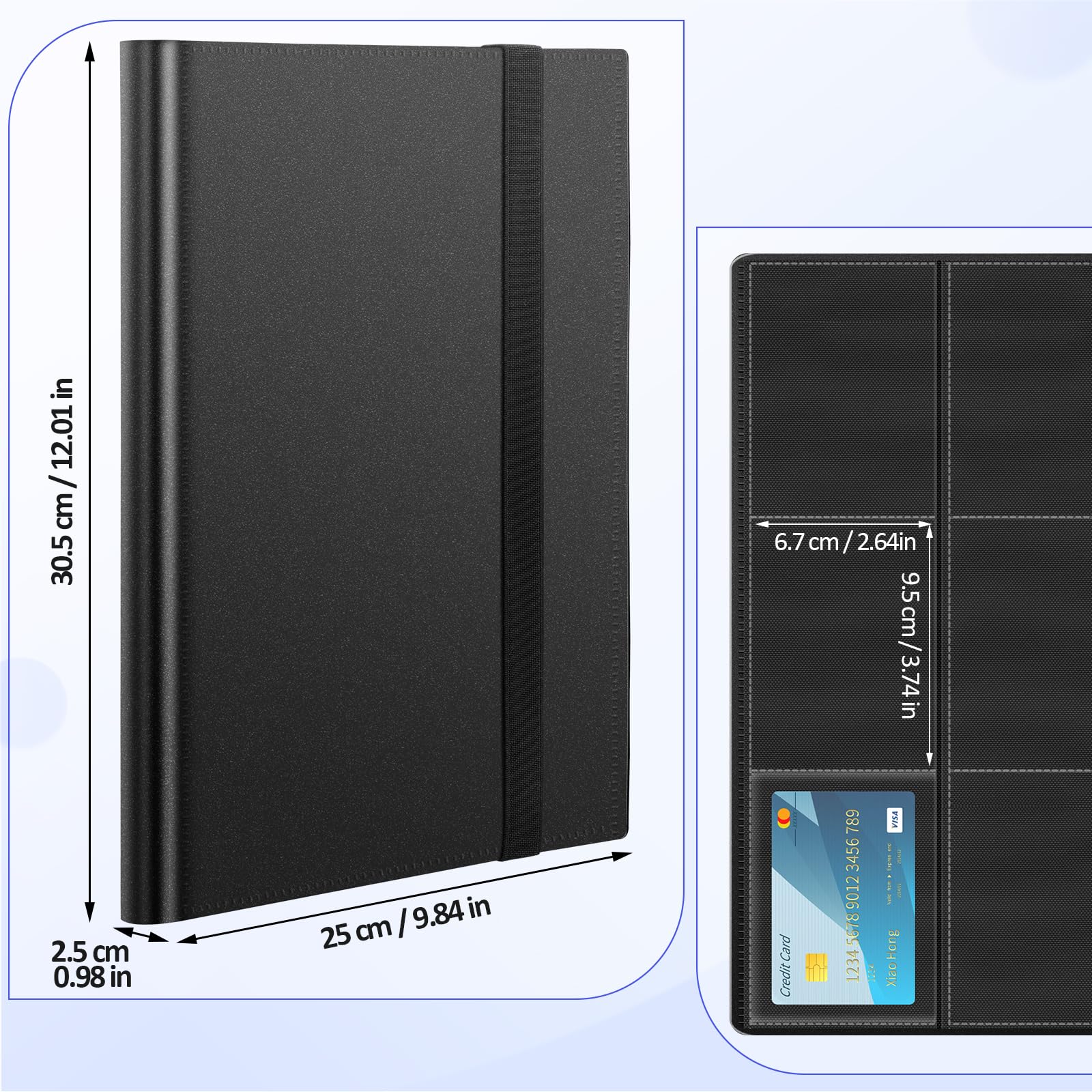 Euqvunn Trading Card Binder - 432 Pockets, Side-Loading, Archival Safe PP 2