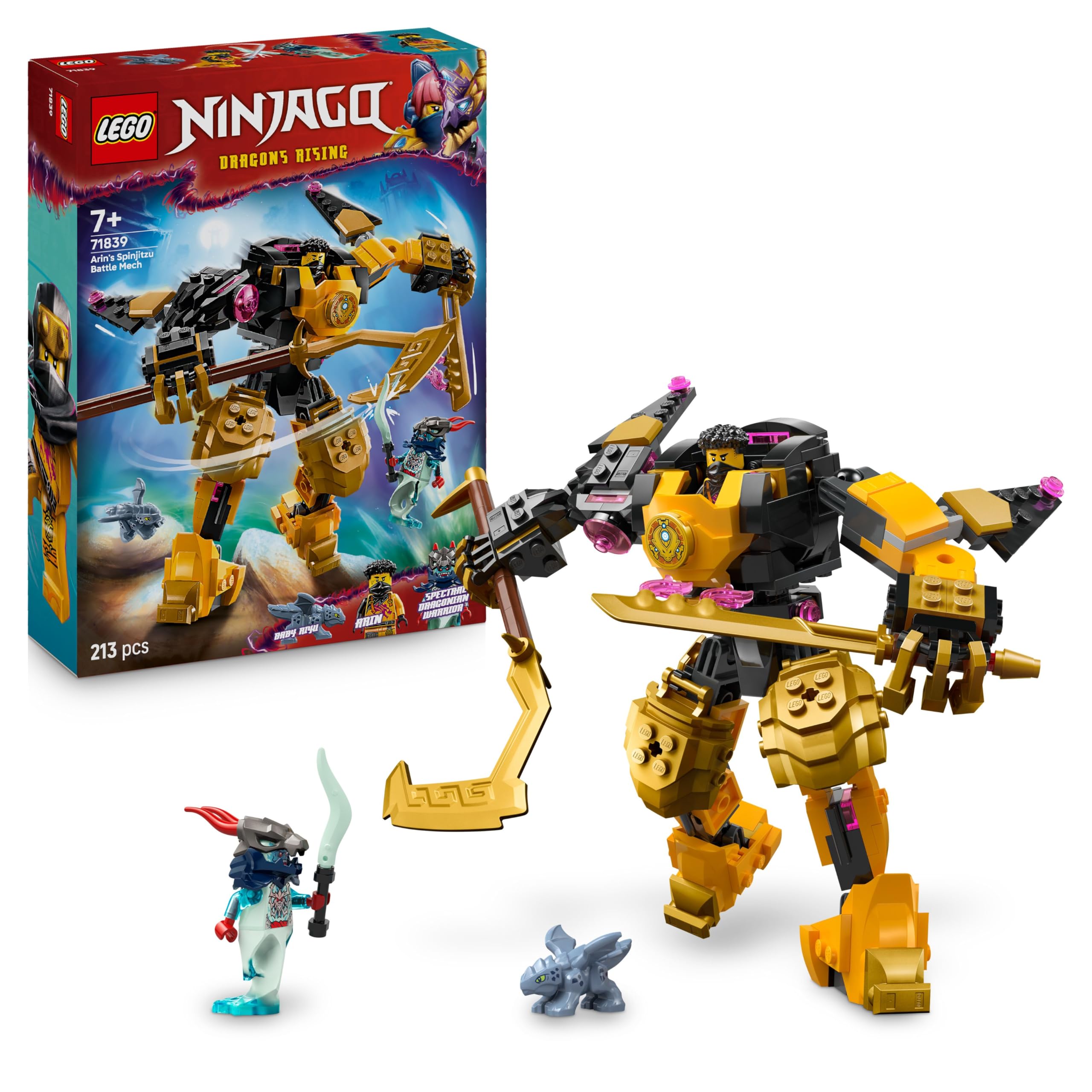 LEGO NINJAGO Arin’s Spinjitzu Battle Mech Toy 71839 | Ages 7+ | Includes 2 Minifigures 1