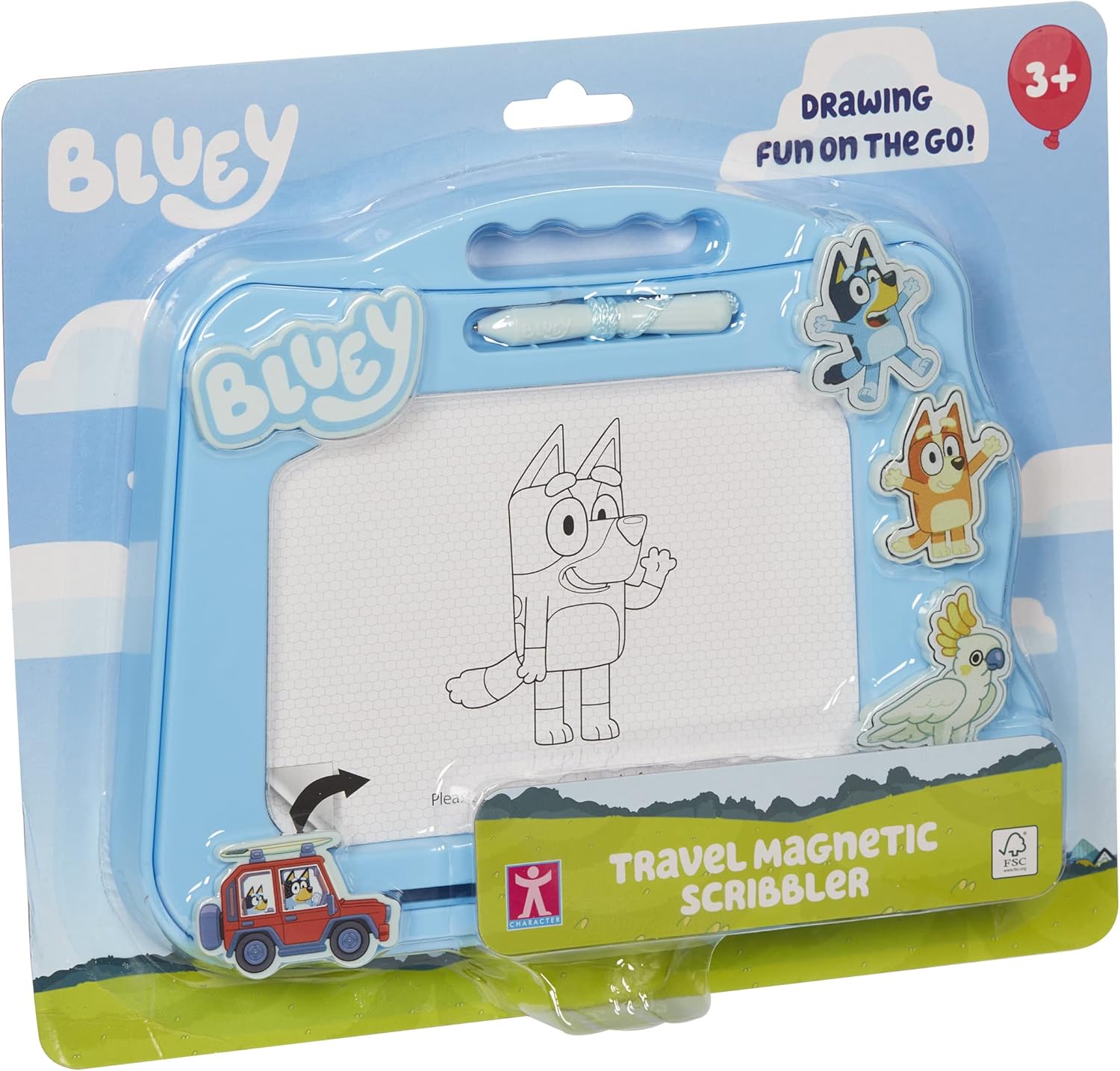 Character Options Bluey Travel Magnetic Scribbler - Portable Drawing Fun for Kids 1