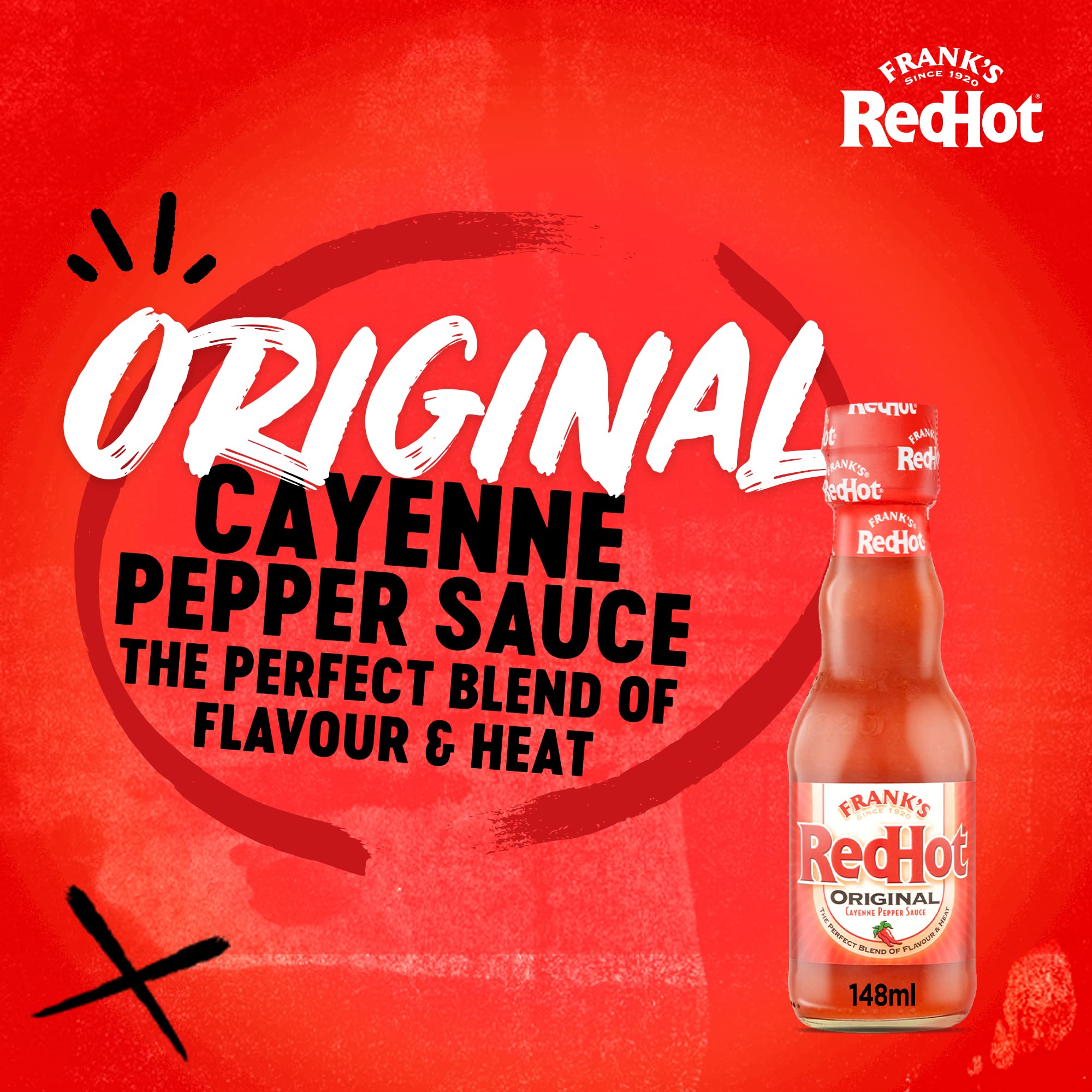 Frank's RedHot Original Cayenne Pepper Sauce - Classic Buffalo Wing Flavour | 148 ML (Pack of 2) 2