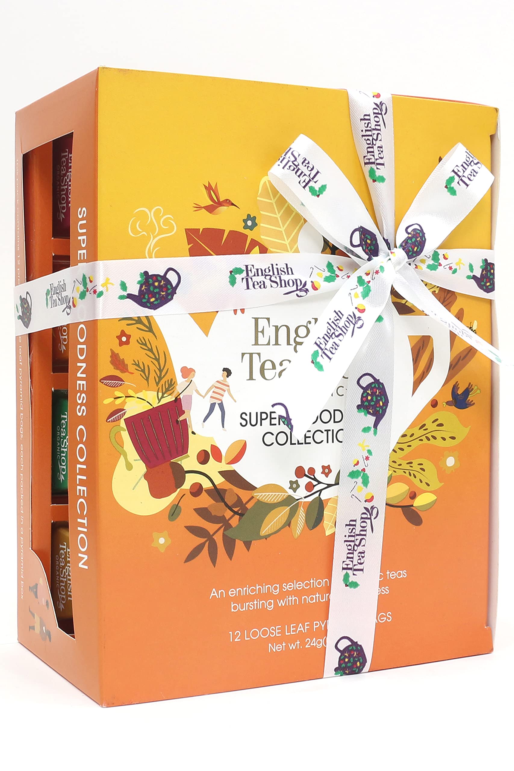 English Tea Shop Super Tea Prism Collection - 12 Fairtrade Organic Pyramid Tea Bags in 6 Flavours 1