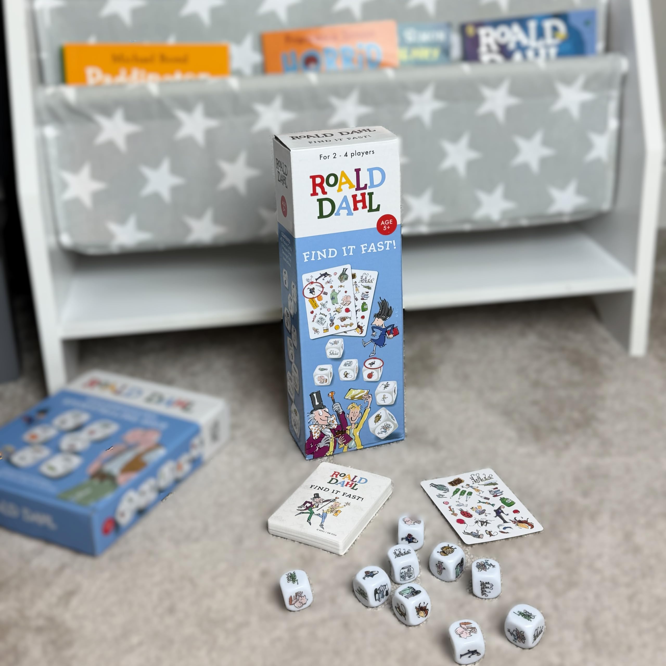 Paul Lamond Roald Dahl Find It Fast Card Game - Ages 5+, 2-4 Players, Family Dice Game 4