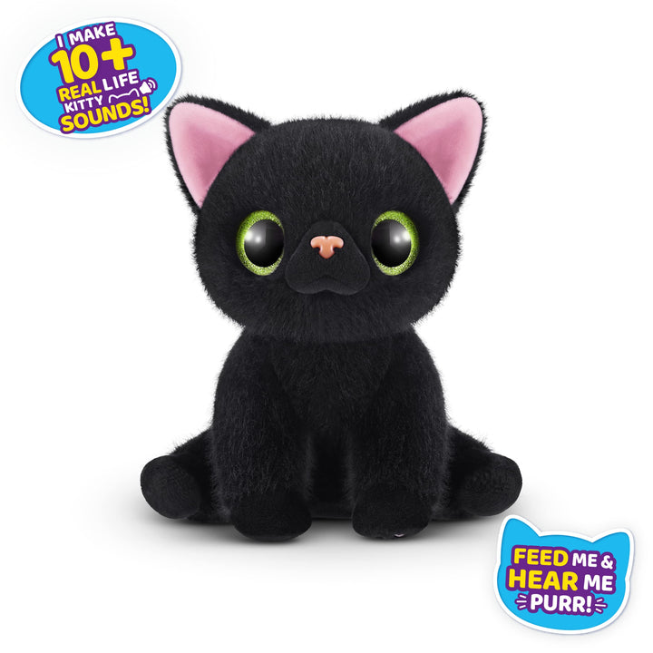 Pets Alive Smitten Kitten Lucky - Interactive Electronic Plush Toy with 10 Real Kitten Sounds, Ages 3+
