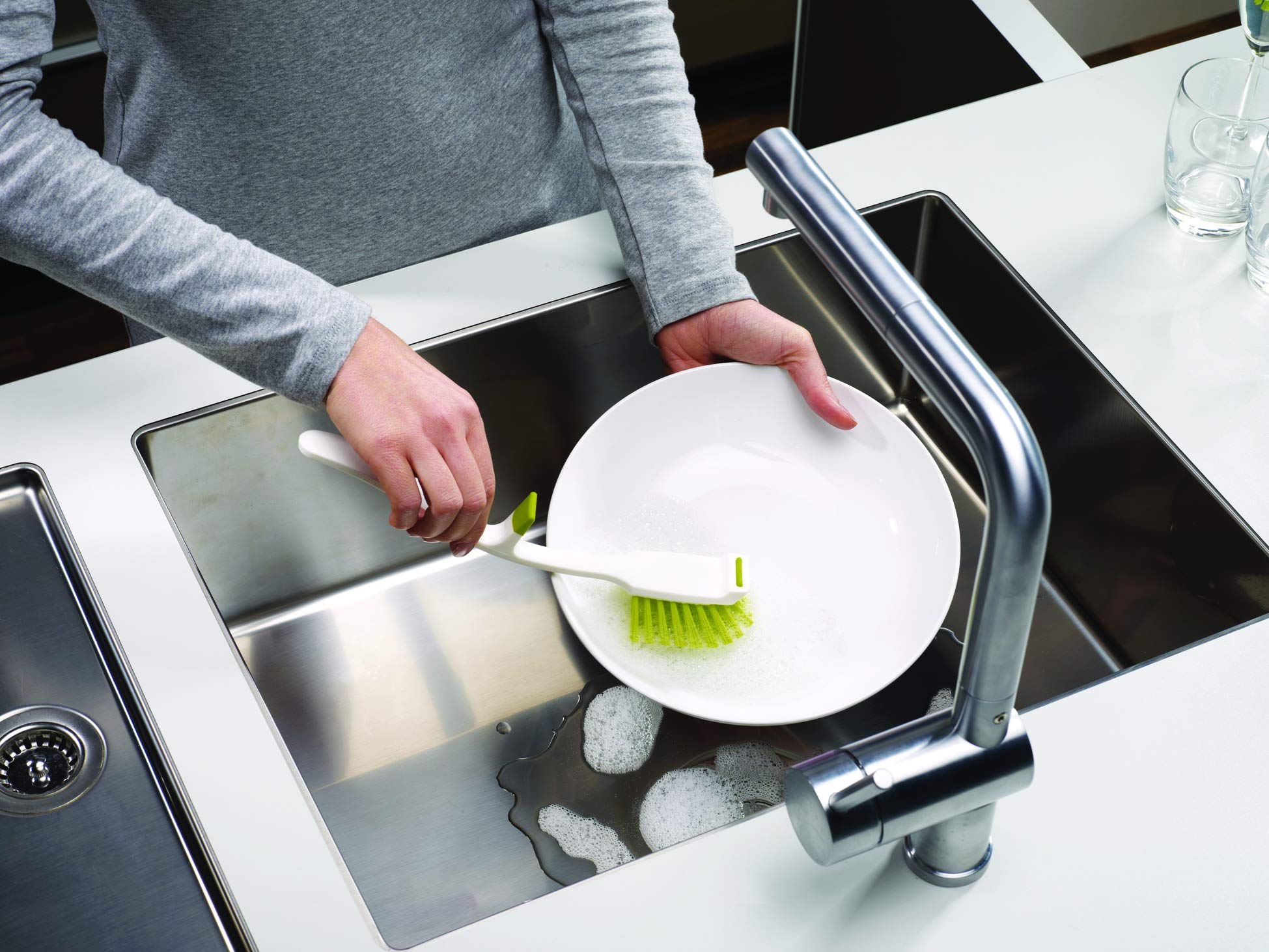 Joseph Joseph Edge Dish Brush - Integrated Sink Rest & Pan Scraper | Grey 5