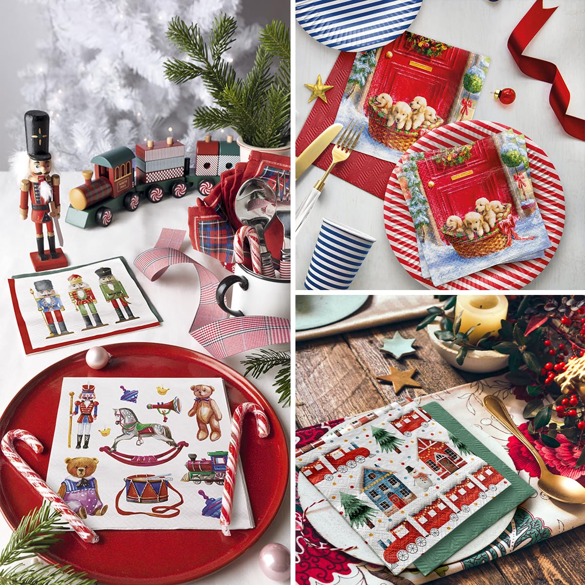 PAW Decor Collection 3-Ply Napkins - Christmas Snowflakes Design | 33 x 33 cm | 20 Pcs 7