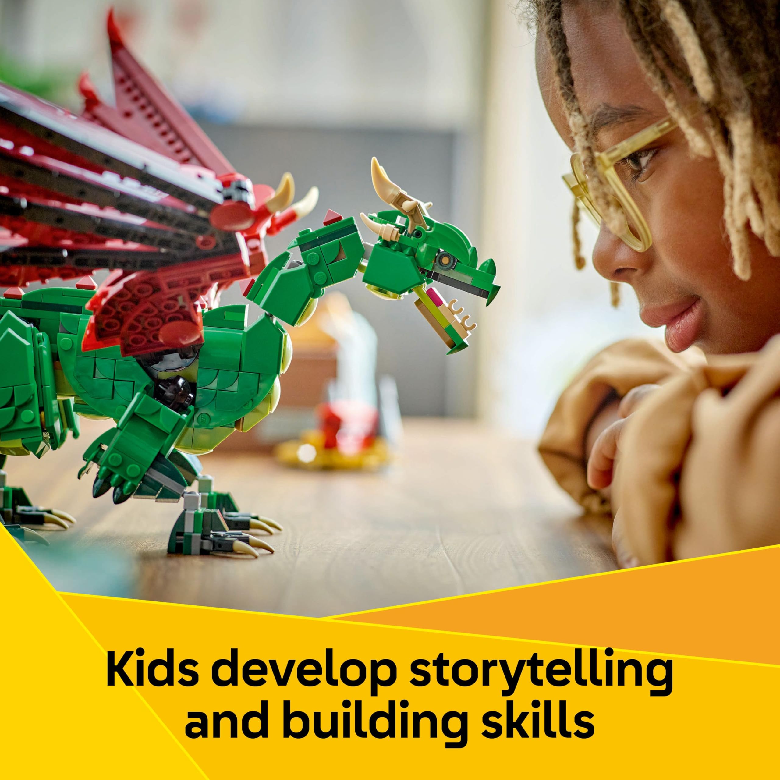 LEGO Creator 3in1 Medieval Dragon Toy (Model 31161) | Rebuilds to Sea Serpent or Phoenix | Ages 9+ 3