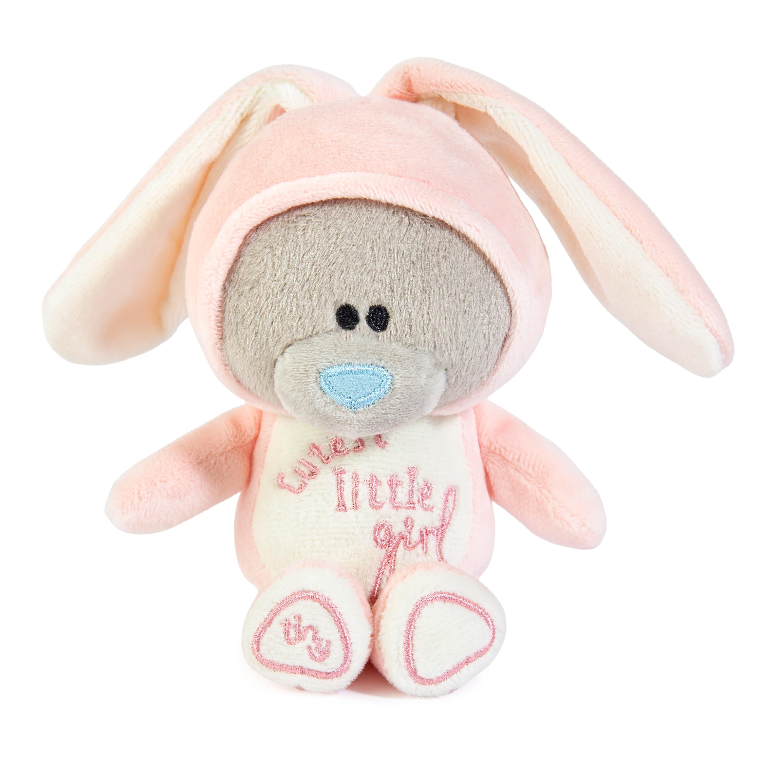 Me To You Tiny Tatty Teddy New Baby Girl Plush Bear in Bunny Onesie | 10cm