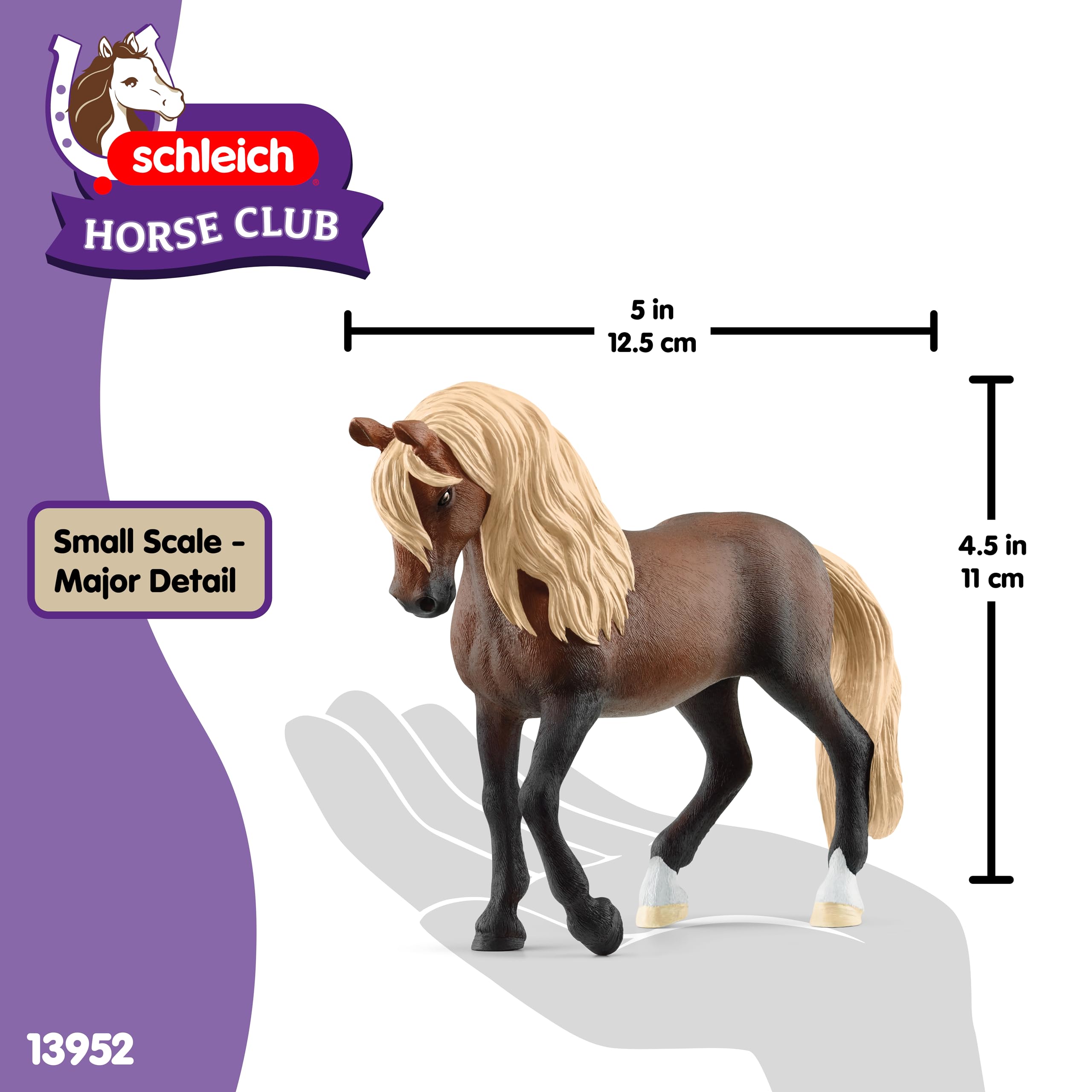 Schleich Peruvian Paso Stallion Figurine - Horse Club Collection | Brown, 4.1 inches 5