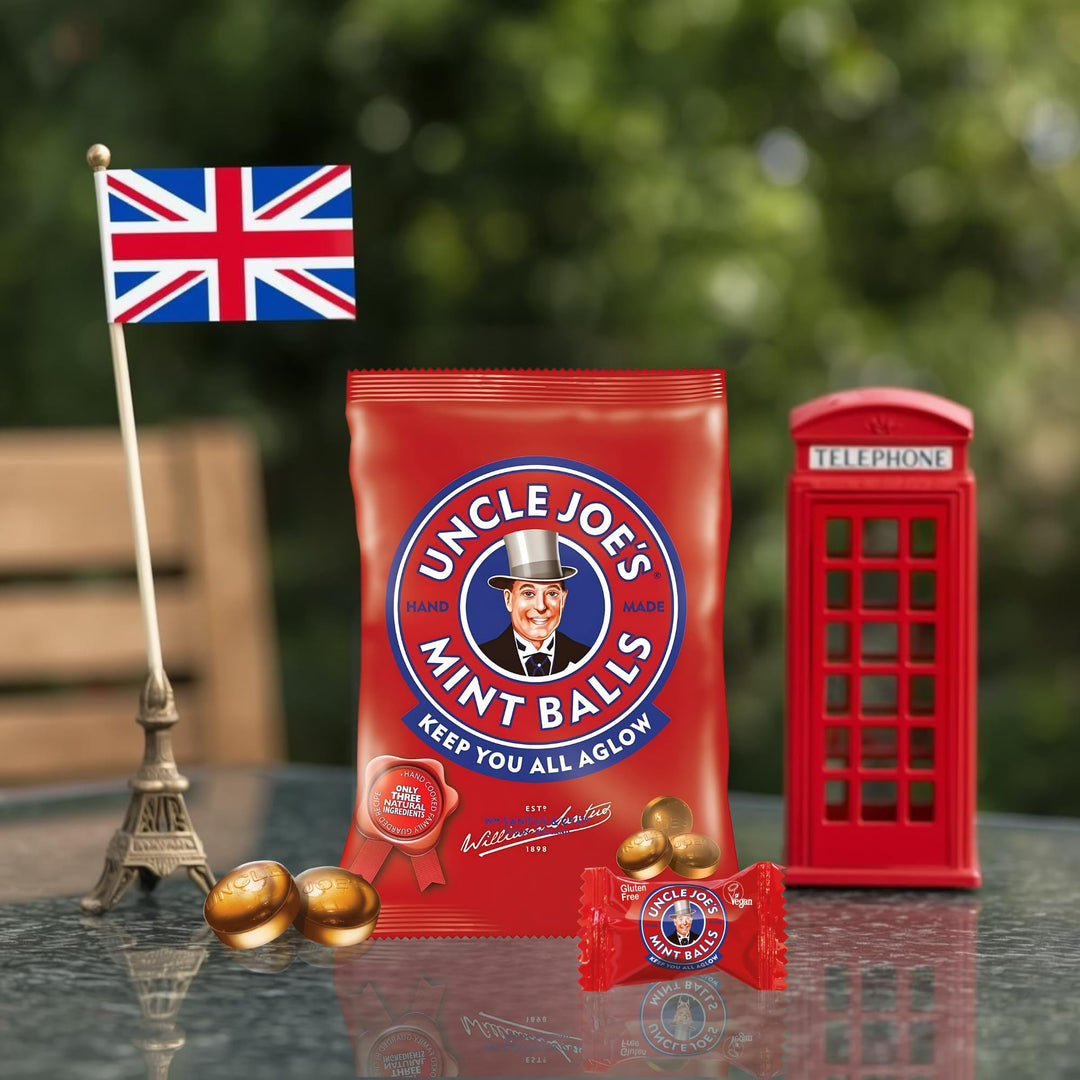 Uncle Joe's Mint Balls 90g Bag - Traditional English Mint Sweets