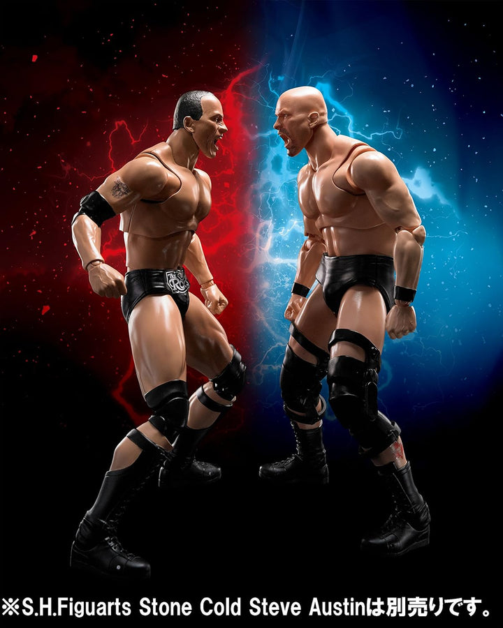 TAMASHII NATIONS WWE The Rock S.H.Figuarts Action Figure - Fully Articulated Collectible for Ages 14+