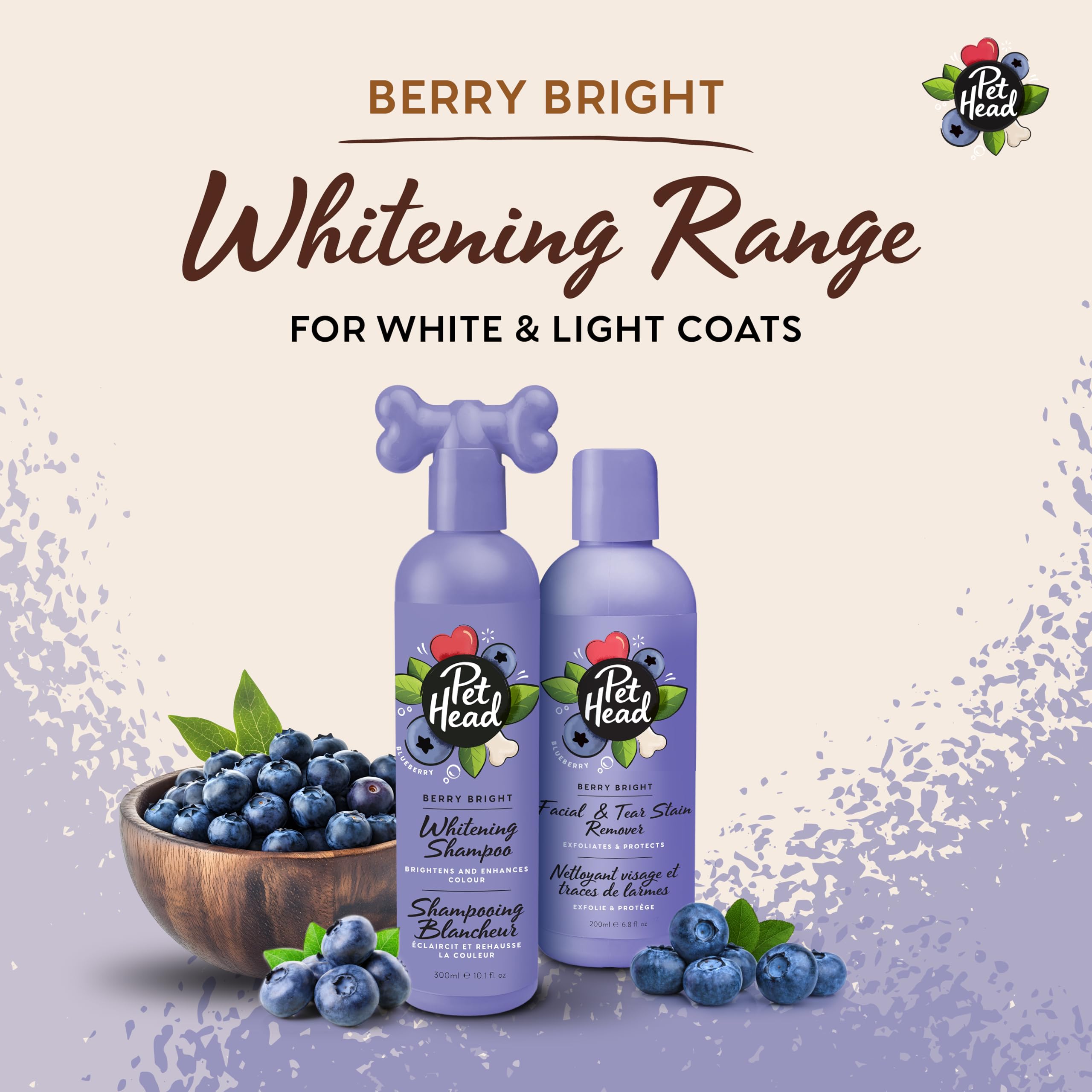Pet Head Berry Bright Dog Shampoo - Blueberry Scent | 200ml 6