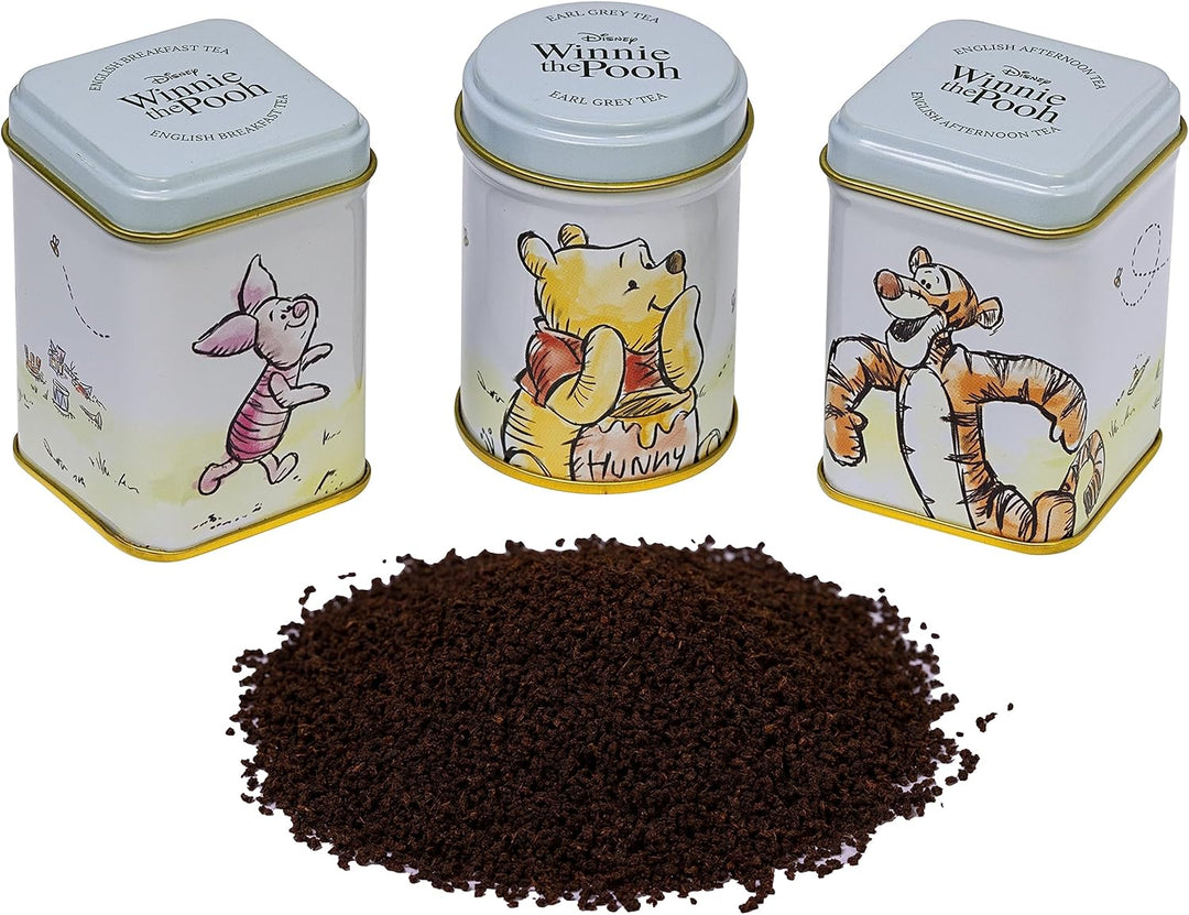 New English Teas Disney Winnie the Pooh & Friends - 3x Mini Loose Leaf Tea Tins Set