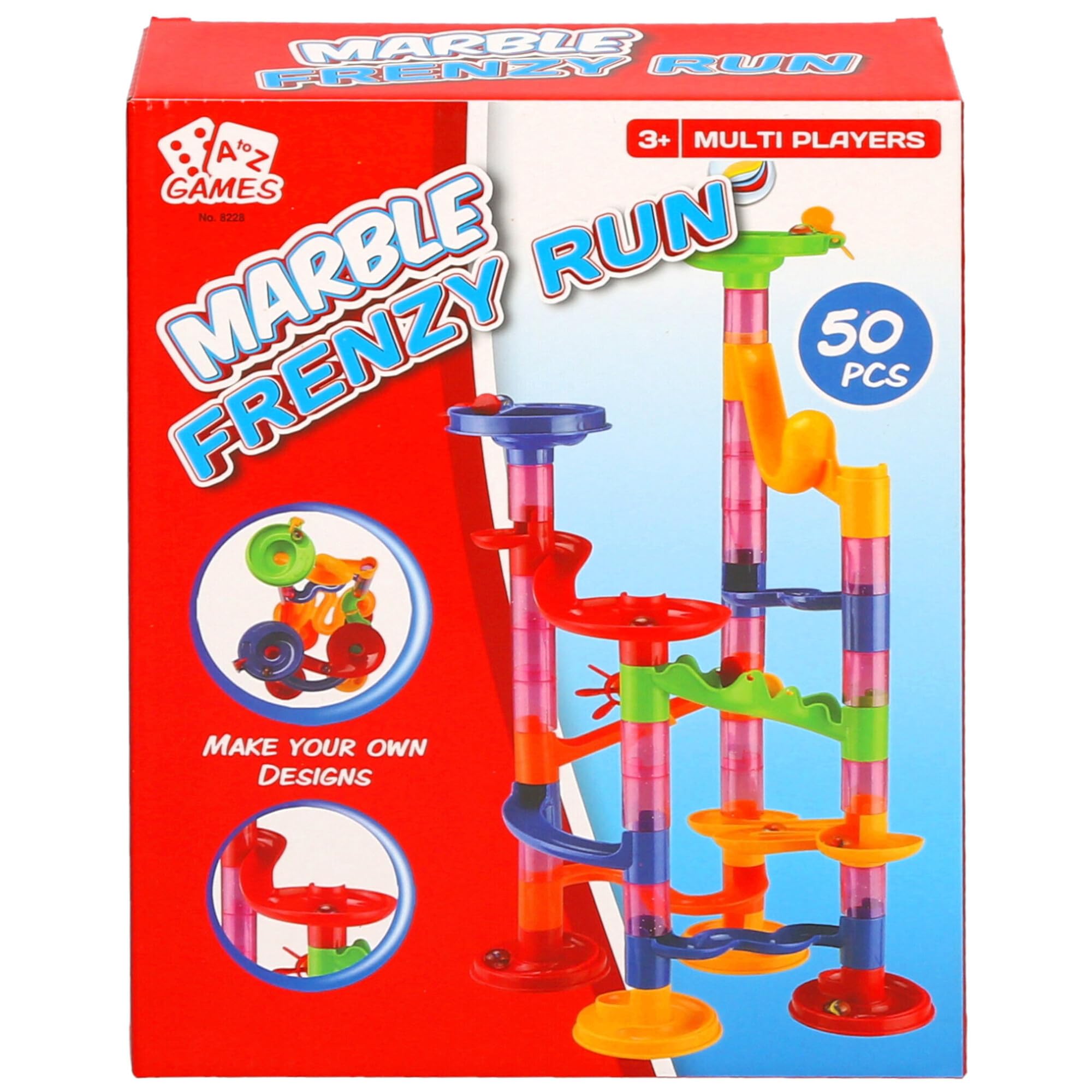 Atoz Marble Frenzy Run Building Set - 50 Pieces, Multi-Player Game | Ages 3+ 2