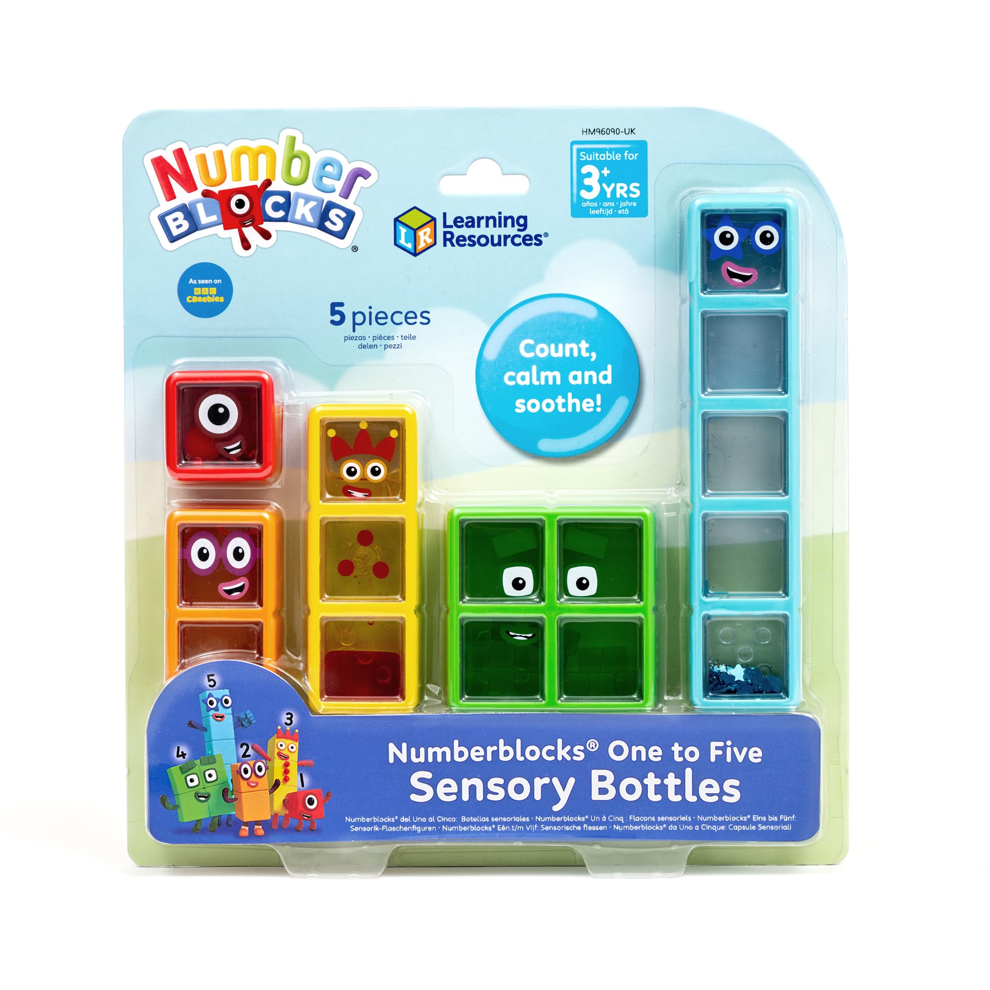Learning Resources Numberblocks One to Five Sensory Bottles - Educational Fidget Toys for Ages 3+ 1