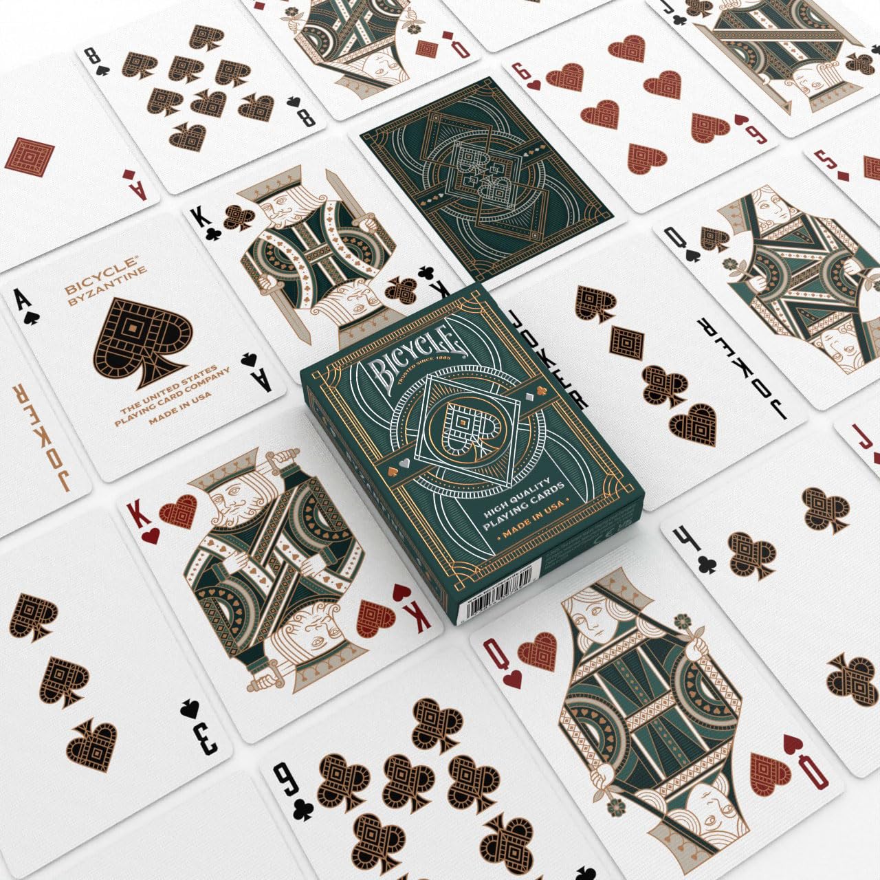 Bicycle Byzantine Playing Cards - Custom Court Cards | Air Cushion Finish | Made in USA 4